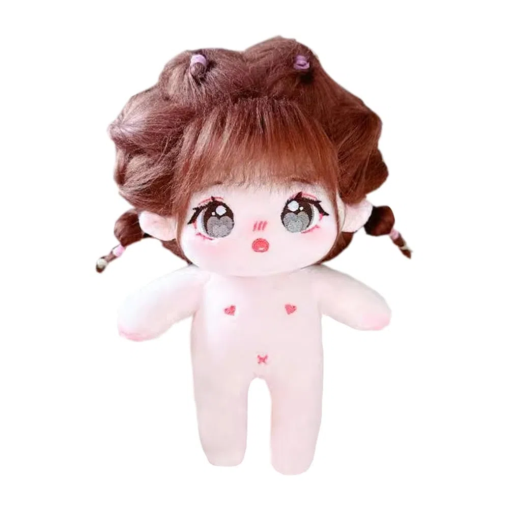 niannyyhouse Bambola di peluche da 20 cm, color caramello, con corpo umanoide, senza attributo, corpo normale, indossabile, regalo per vestire (11 con scheletro)