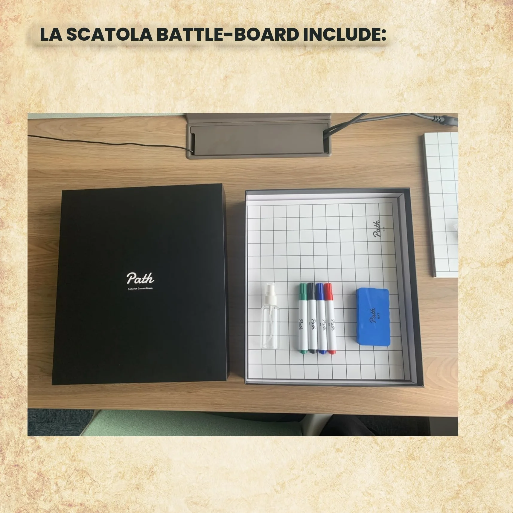 Tappetino da Gioco di Ruolo da Tavolo per DND su Entrambi i Lati - Ideale per Dungeons and Dragons, Pathfinder, Warhammer e Altri