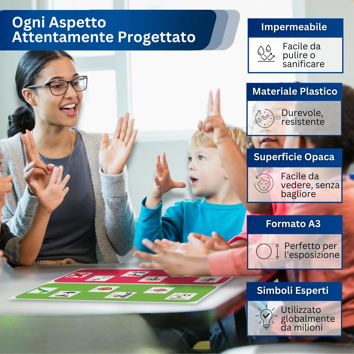 A3 Tabella Comportamentale –Agenda Visiva Bambini Autismo –ABA per Aule e Casa –CAA Giochi Montessori/Educativi –Ludattica –Regali Autistici –Italiano