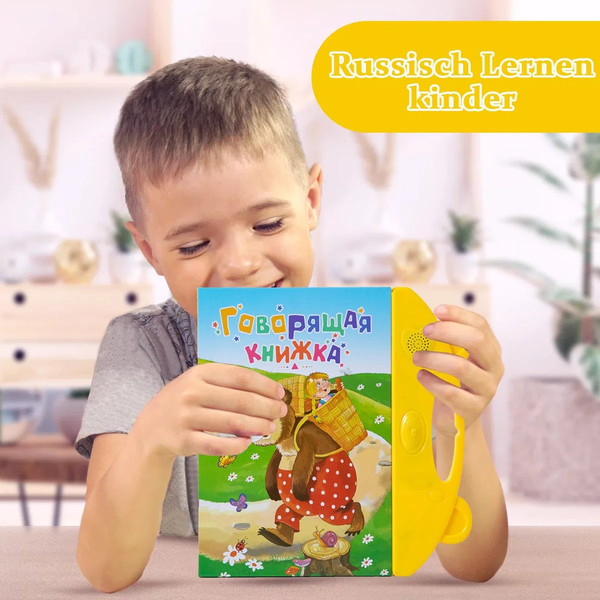 Libro Parlante Russo - Giocattolo Sonoro Educativo - Giochi Interattivi di Sviluppo per Bambini in Età Prescolare Principianti Educatori Appassionati Linguaggio Ragazzi e Ragazze