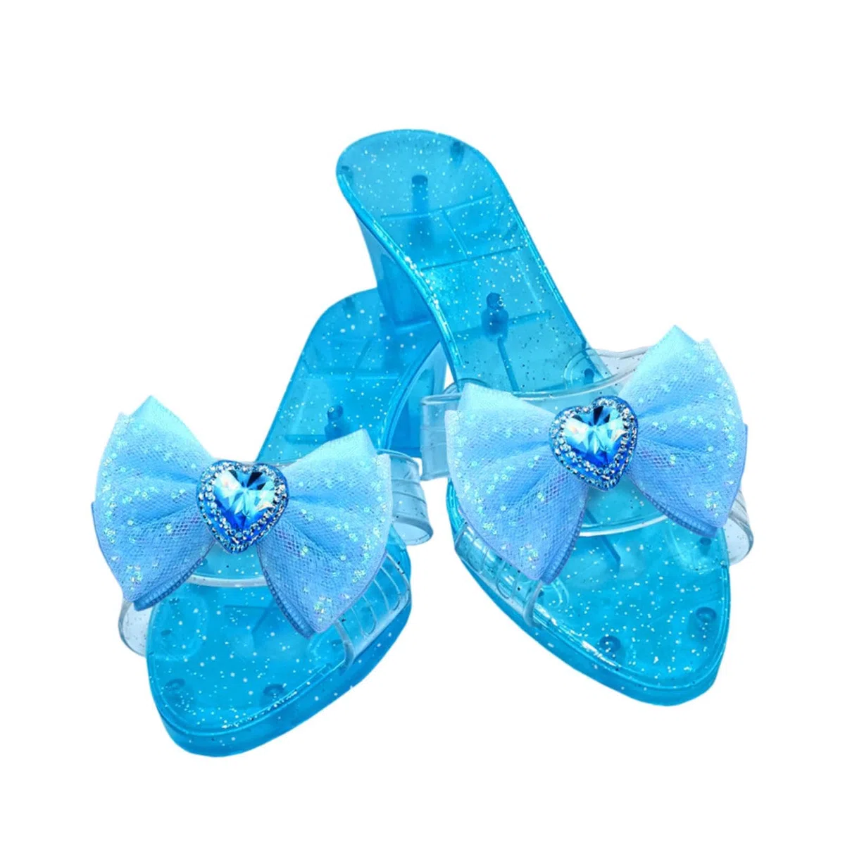 Scarpe da Principessa con Fiocco, Scarpe Tacco Bambina, Sandali in Gelatina per attività di Gioco di Ruolo Come Spettacoli Teatrali O Eventi Cosplay, Blu