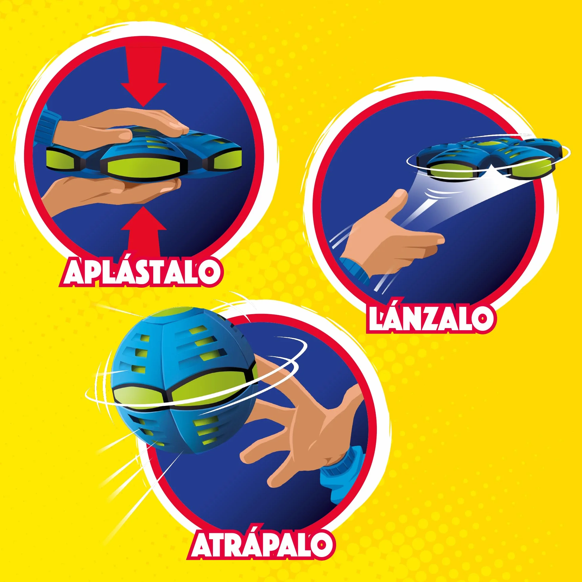 Bizak Phlat Ball Colore Rosso, Disco e Palla 2 in 1 schiacciabile e Portatile, Lancia Come Disco e Cattura Come Palla, Giocattolo Attivo per Esterno, per Bambini dai 5 Anni (6551614-1)