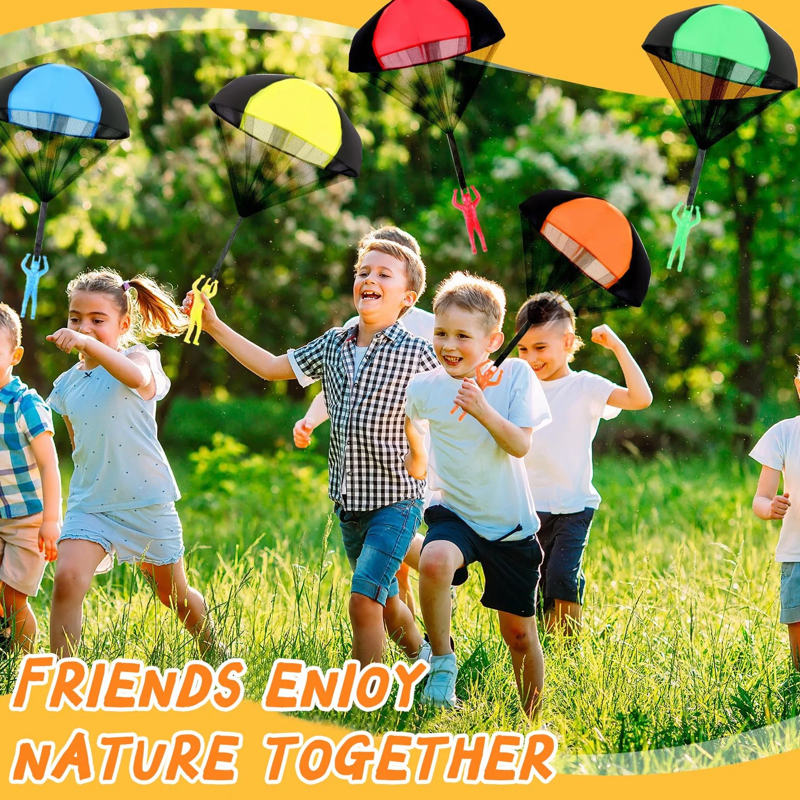 10 Pezzi Giocattoli per Paracadute, Giochi da Lancio, Giochi all'aperto per Bambini, Giocattoli Volanti da Lancio All'aperto, per Bambini e Adulti