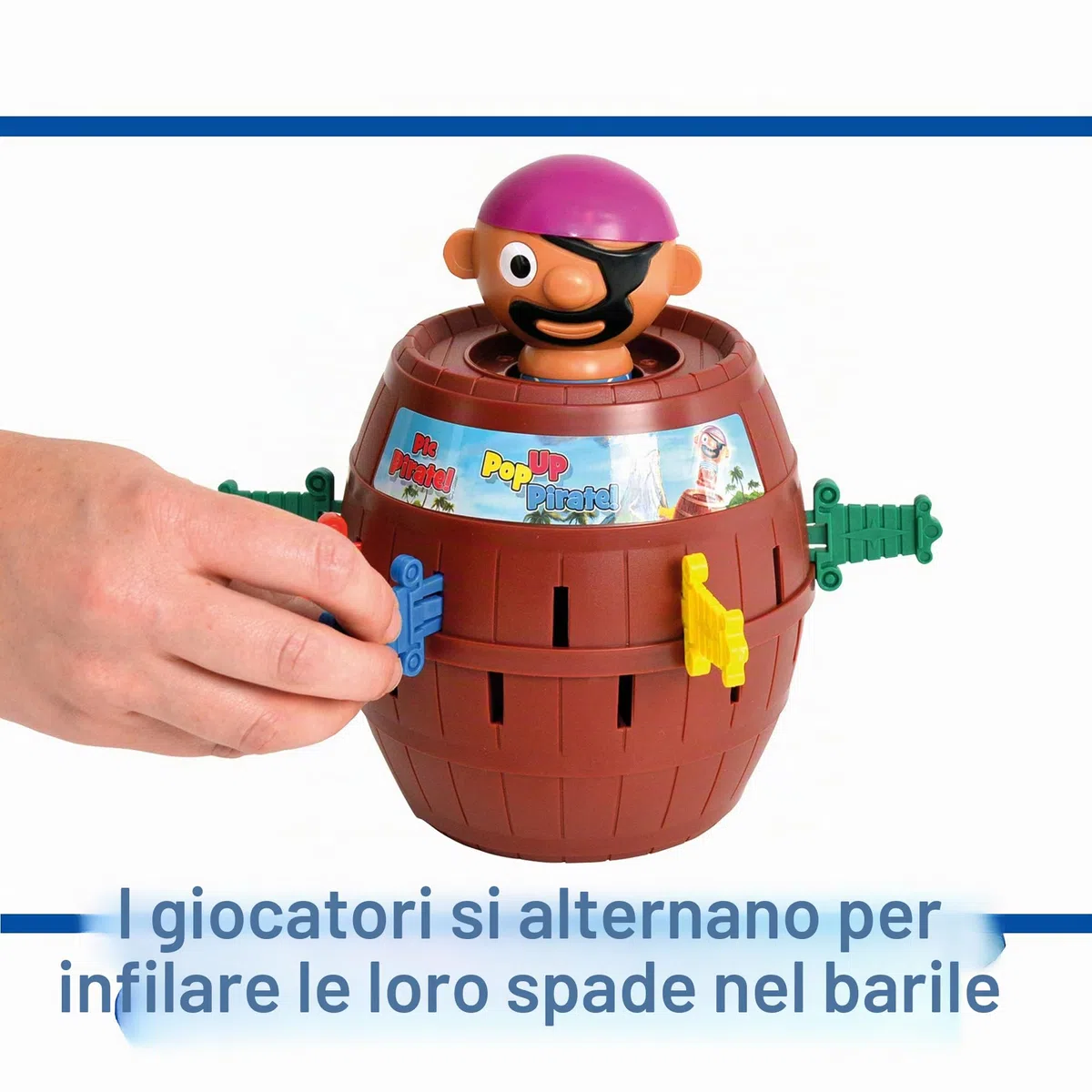 Tomy - Pop Up Pirate Bambini Gioco Di Abilità Fino-Motorie, T7028A1