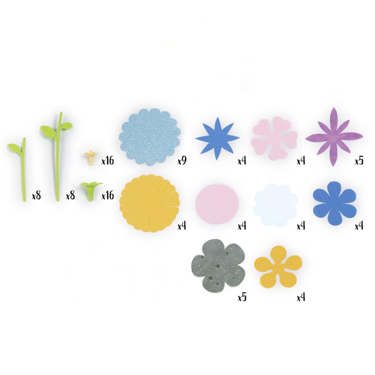 Smoby - Flower Market Set Refill, 7600350408, Ricarica 16 Fiori, +3 Anni