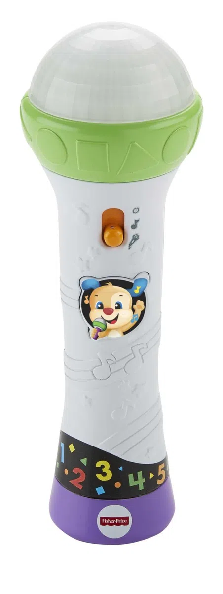 Fisher-Price Microfono Baby Rock, Giocattolo per Imparare Cantando con 2 modalità di Gioco, per Bambini 18 + Mesi, Versione Italiana, FBP33