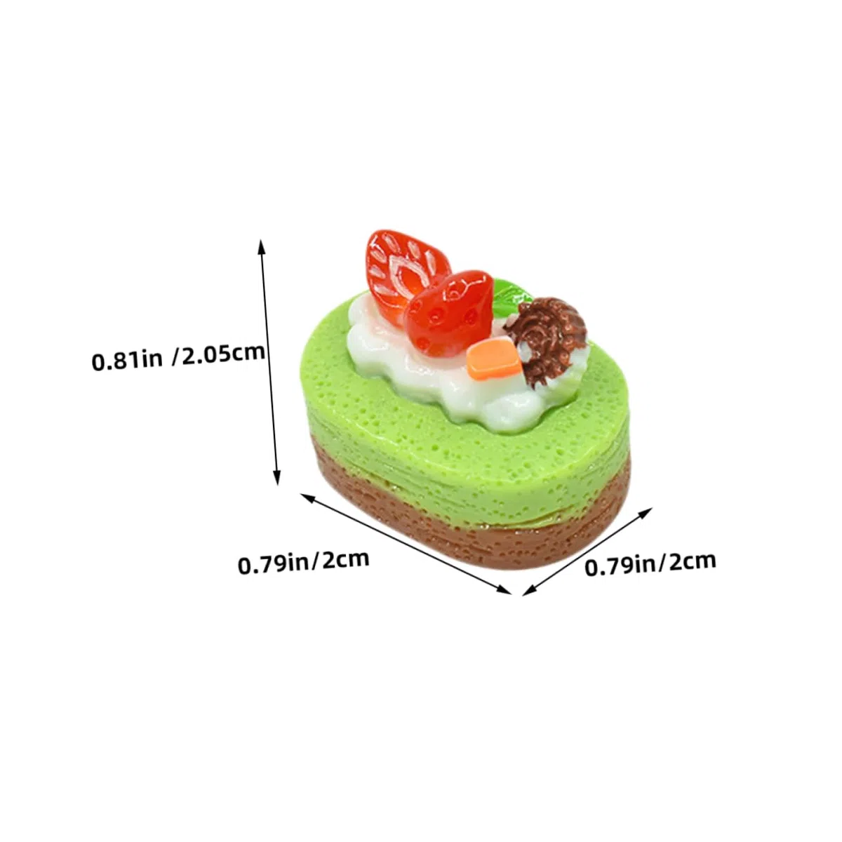 Yardwe 20 Miniature Dolci in Resina Decorazioni per Torte Finti Frutti Ornamenti Realistici Facili da Usare per Collezioni e Scene in Miniatura