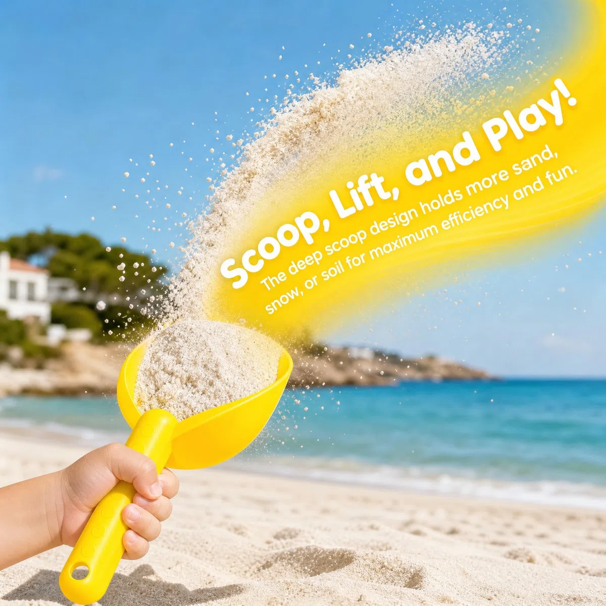 Amosfun Set 10 Pale Da Spiaggia Per Bambini 7 Pollici in Plastica Colorata Giocattoli Da Spiaggia Per Scavo E Giochi All'Aperto