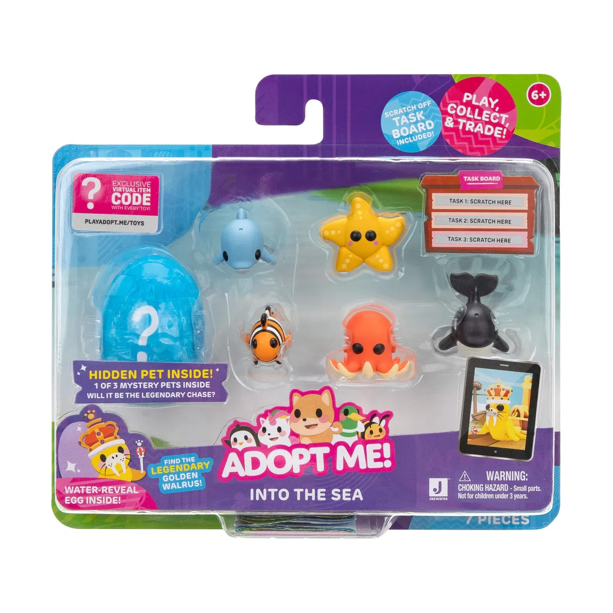 Adopt Me! AME0062 – Set di 6 personaggi subacquei – Set ufficiale con codice di gioco