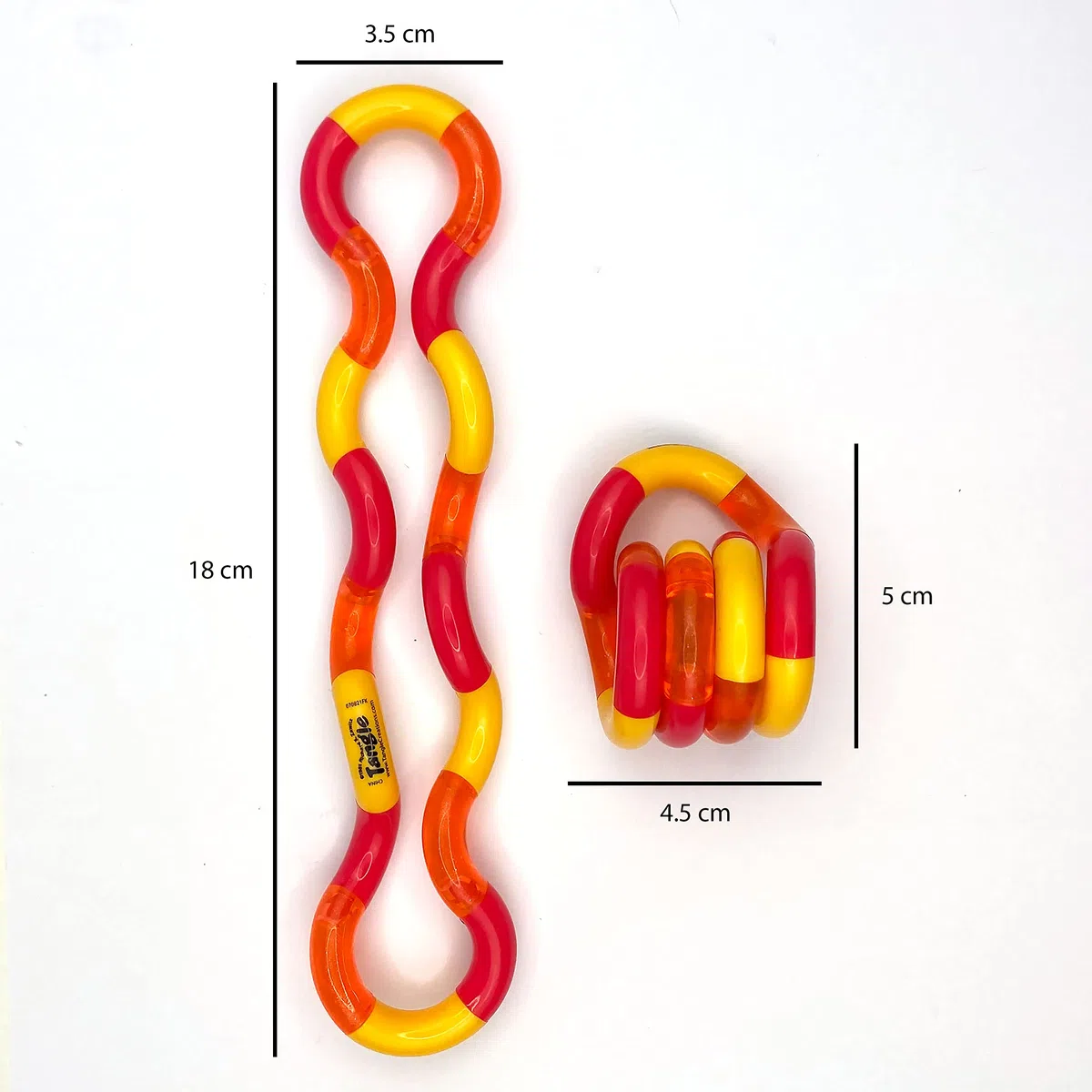 TANGLE Jr Classic (ciliegia) - Genuine Fidget Toys sensoriale - Twisty Fidget Toy Tangle Fidgets per bambini e adulti - Fidget Toy per la scuola - Regalo per adolescenti e adulti