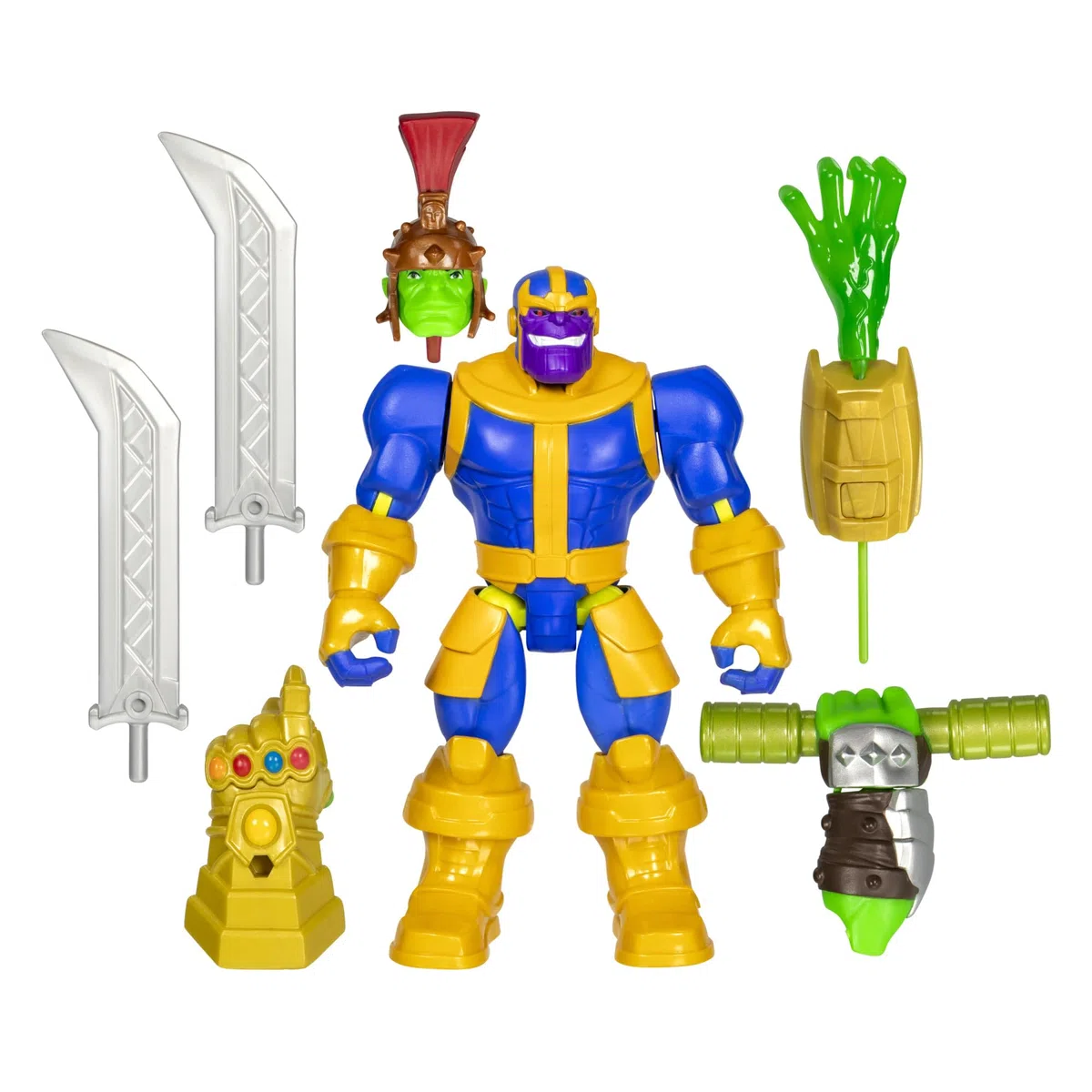 Hasbro Marvel MixMashers, Thanos, action figure deluxe e accessori degli Avengers personalizzabili da combinare e abbinare