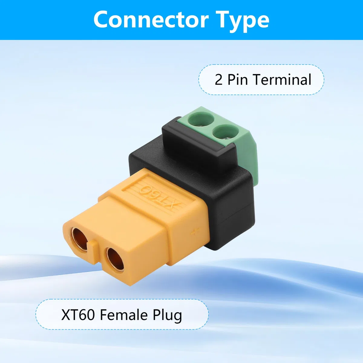 GINTOOYUN 4 pezzi XT60 a 2 pin morsetto a vite senza saldatura adattatore XT60 femmina maschio a 2 pin morsetto a vite saldato spina per caricabatterie bilanciati B6, droni, batterie al litio ecc