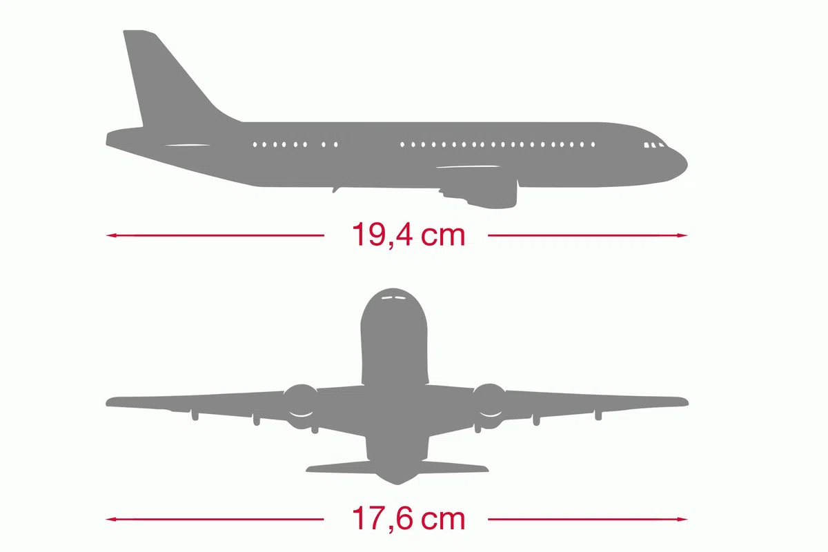 herpa modello di aereo Swiss International Air Lines Airbus A220-300 – HB-JCQ, in scala 1:200 - Snap-Fit, pezzo da collezione, miniatura deco, statuetta con supporto in plastica