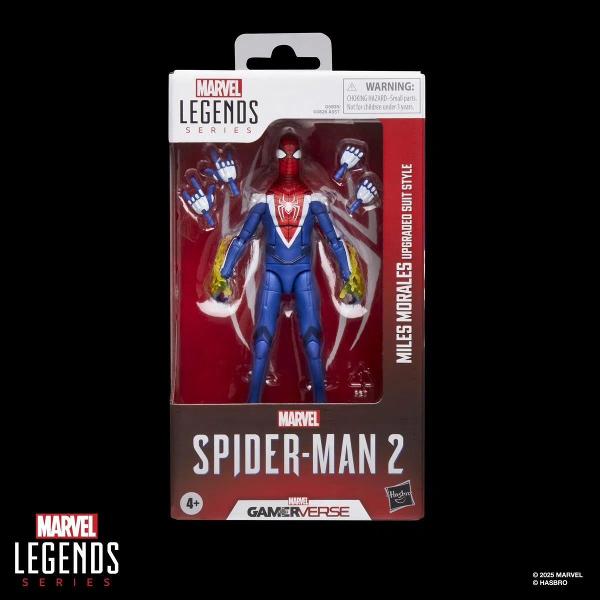 Hasbro Marvel Legends Series, Gamerverse, Miles Morales con tuta migliorata, action figure di Spider-Man