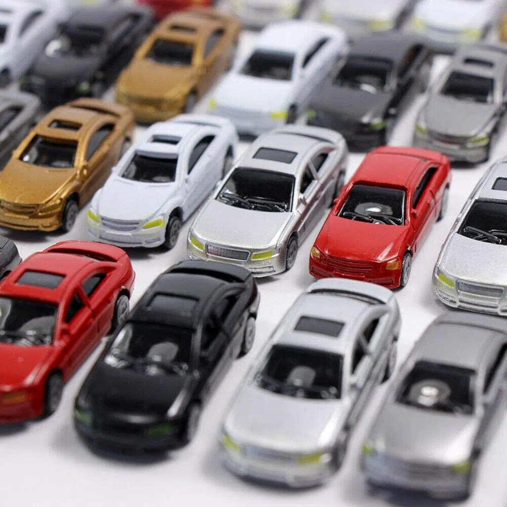 Colcolo 10 Pezzi di Modellini di Auto in Scala Dipinta Ho 1:75 Edifici