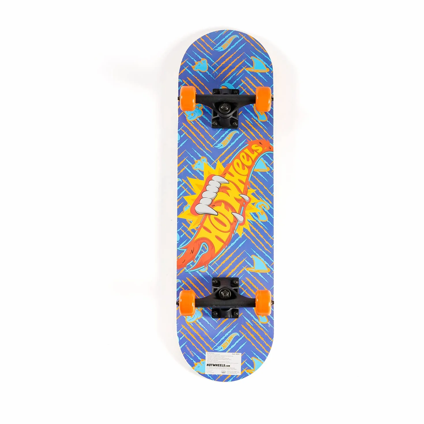ODS - Hot Wheels Skateboard, Lunghezza 71 cm, Ruote in PVC, Tavola in Legno, Età Consigliata +5 Anni
