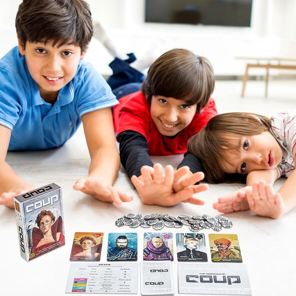 Coup Reform Card Game, Game from The World of The Resistance 2-6 Players 15 Min Card Games Family Games, Party Game for Kids and Adults