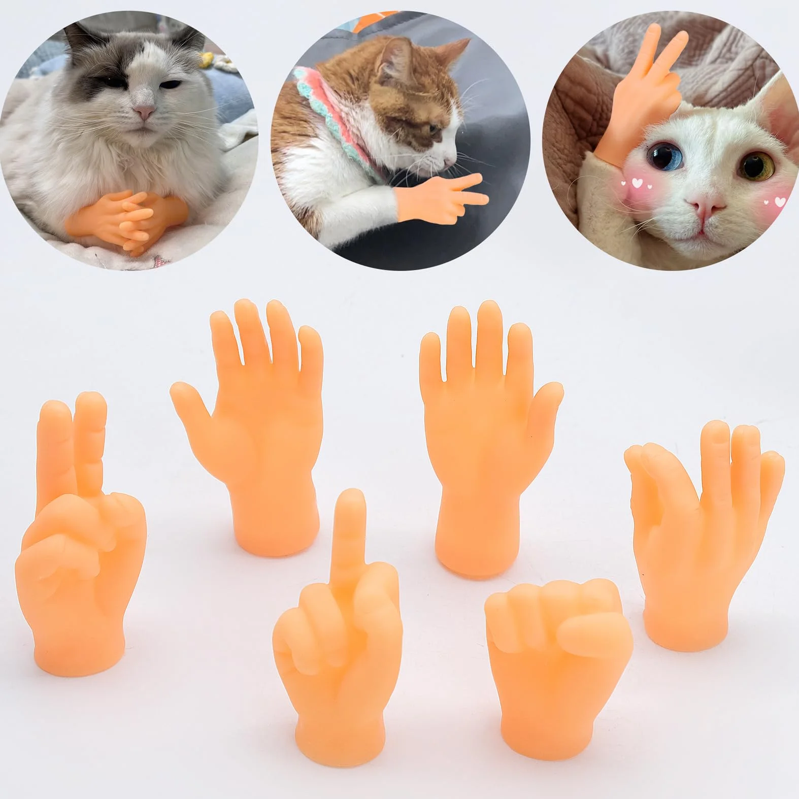 Mini Mani, 30 Pezzi Mani Minuscole Tiny Hands, Piccole Mani Manine Marionette da Dito, Mini Mani delle Dita per Famiglia Amico Giochi Festa Animale Domestico