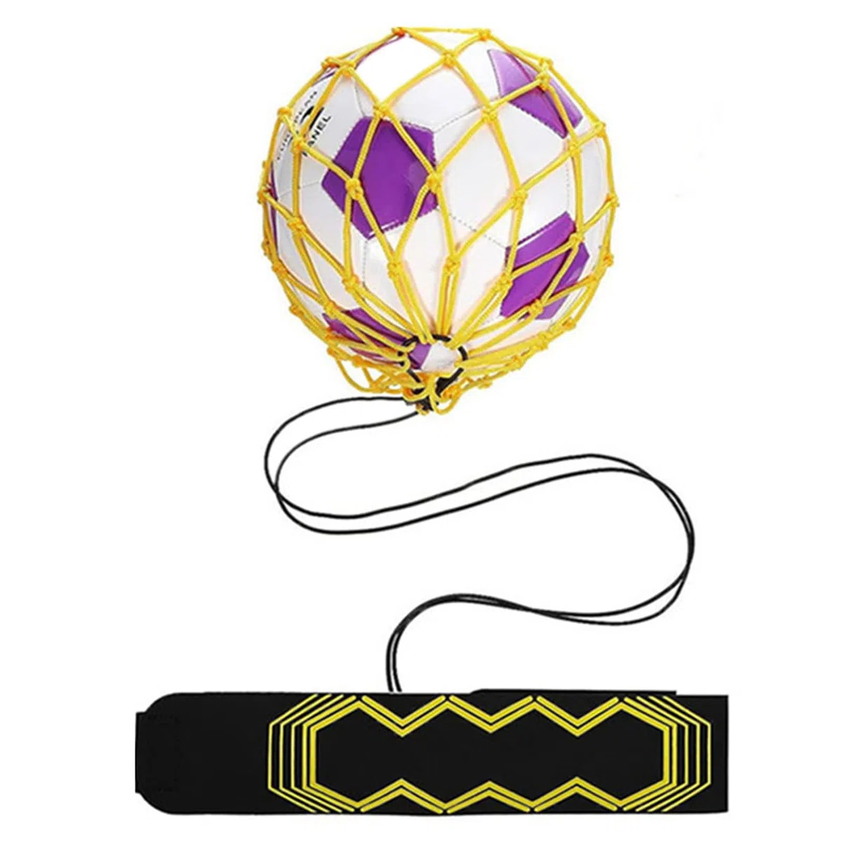 Football Kick Trainer – Calcio Kick-Back – Guida per il calcio con cintura di regolazione flessibile | Socker Knock -Back – Guida per dribblare, giocoleria e passare, palla da calcio