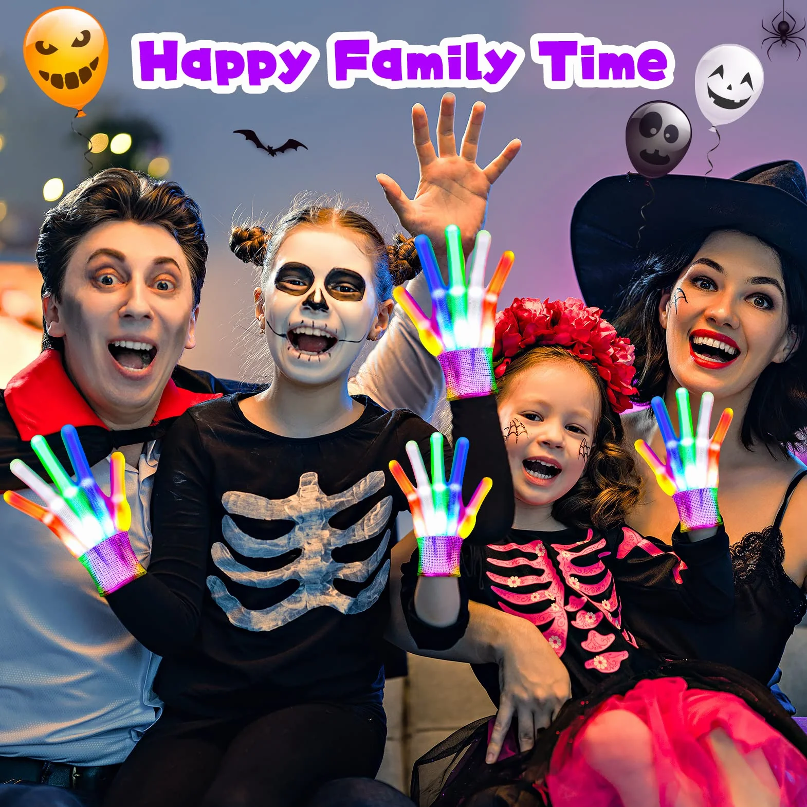 EUCOCO Giochi Bambini 3 4 5 6 7 8 9 Anni, Regalo Bambino Bambina 3-12 Anni Gadget Compleanno Bambini Gioco Bimbo 3-12 Anni Maschio Guanti Luminosi Led Giocattoli Bimba Costumi Halloween