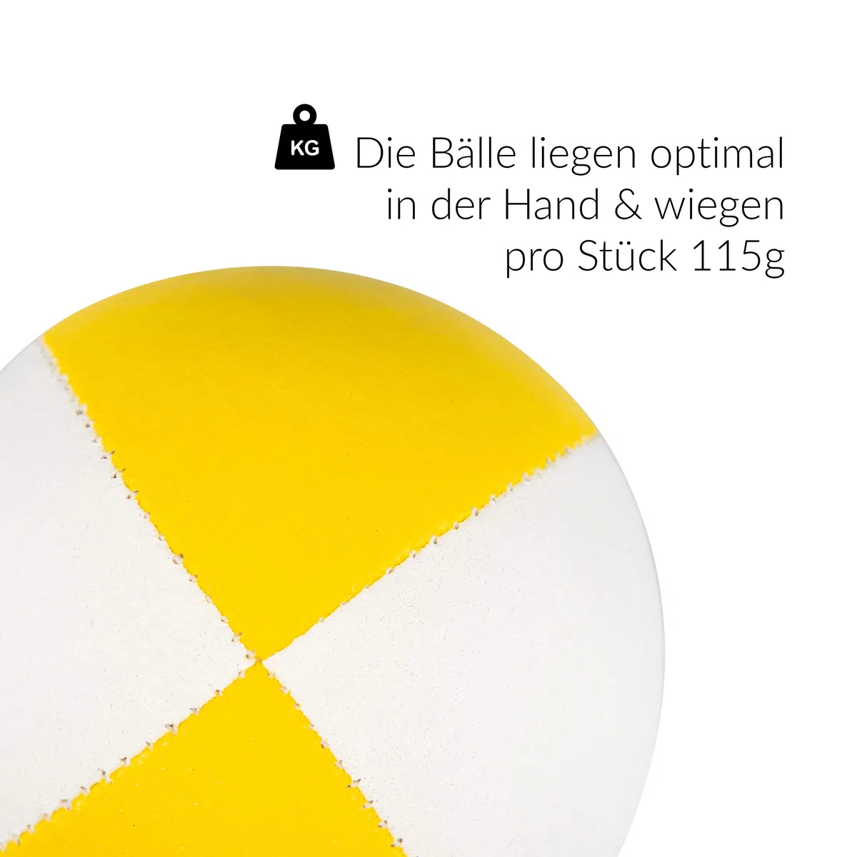 Set di 5 Palle da giocoliere Diabolo Premium Soft Juggling Balls Bicolore - 67mm Ø ✓ Palla da giocoliere ✓ Water Repellent ✓ Morbida Similpelle I Set di Giocoleria per Giovani e Adulti