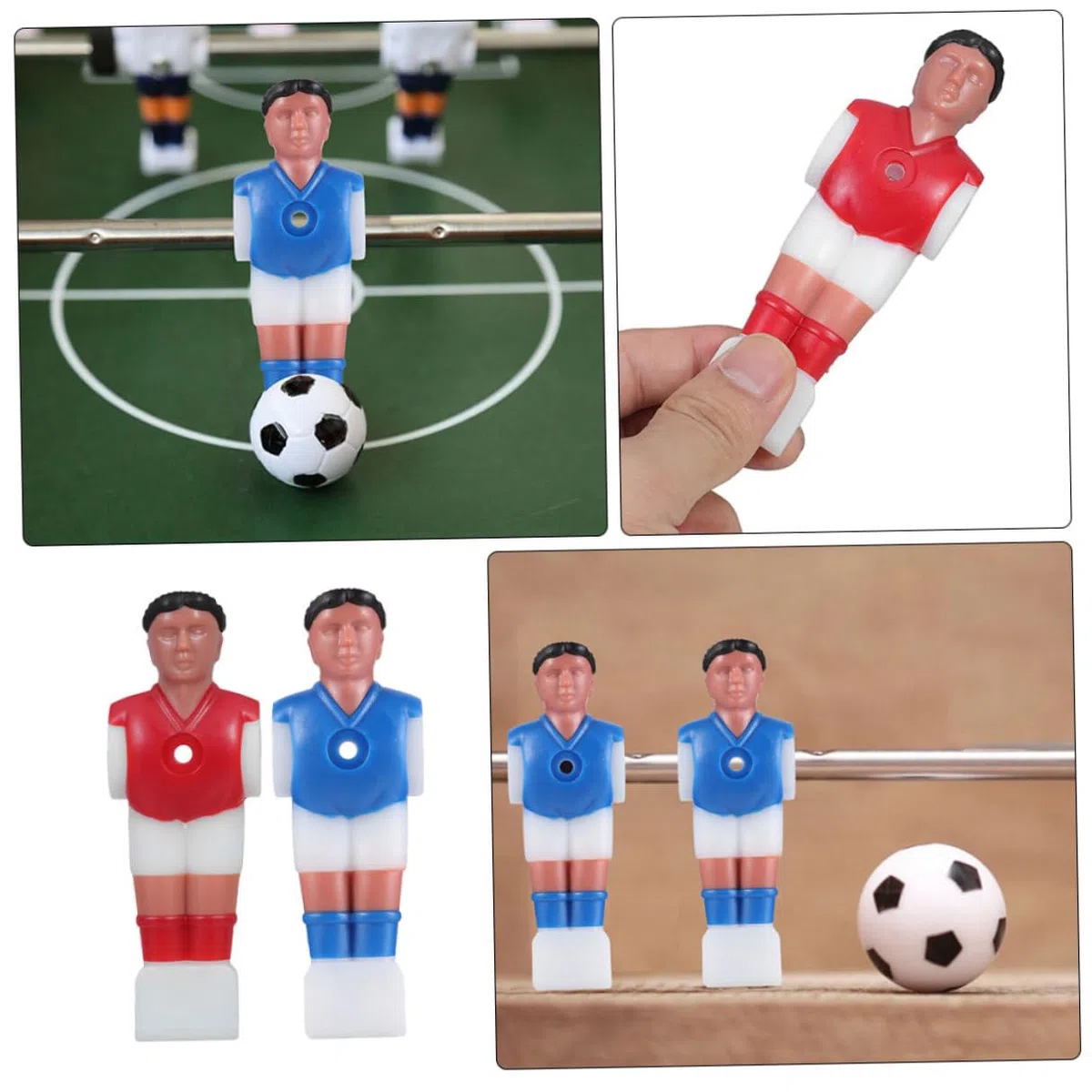Set 12 Pezzi Giocatori Calcio Balilla in Abs Precisione Artigianale, Accessori Versatili per Calcio da Tavolo, per Riunioni tra Amici e Famiglia