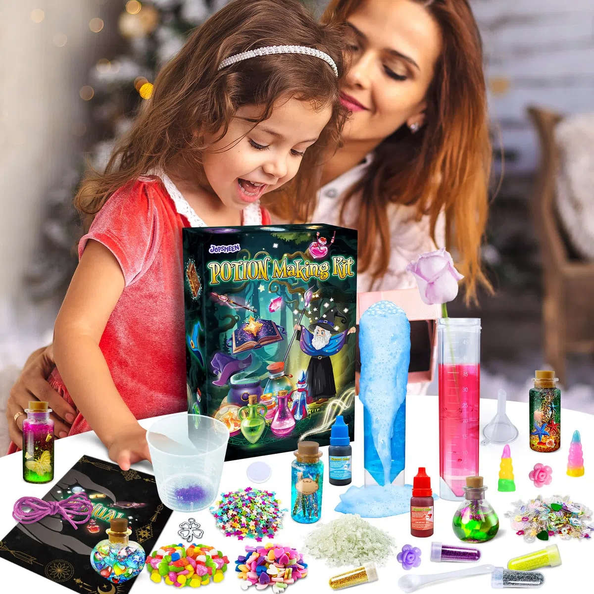 JOPSHEEN Set Pozioni per Bambini - Kit Fai-da-Te con Effetti Frizzanti e Colorati, Perfetto per Esperimenti Magici e Attività Creative - Regalo Originale per Piccoli Scienziati