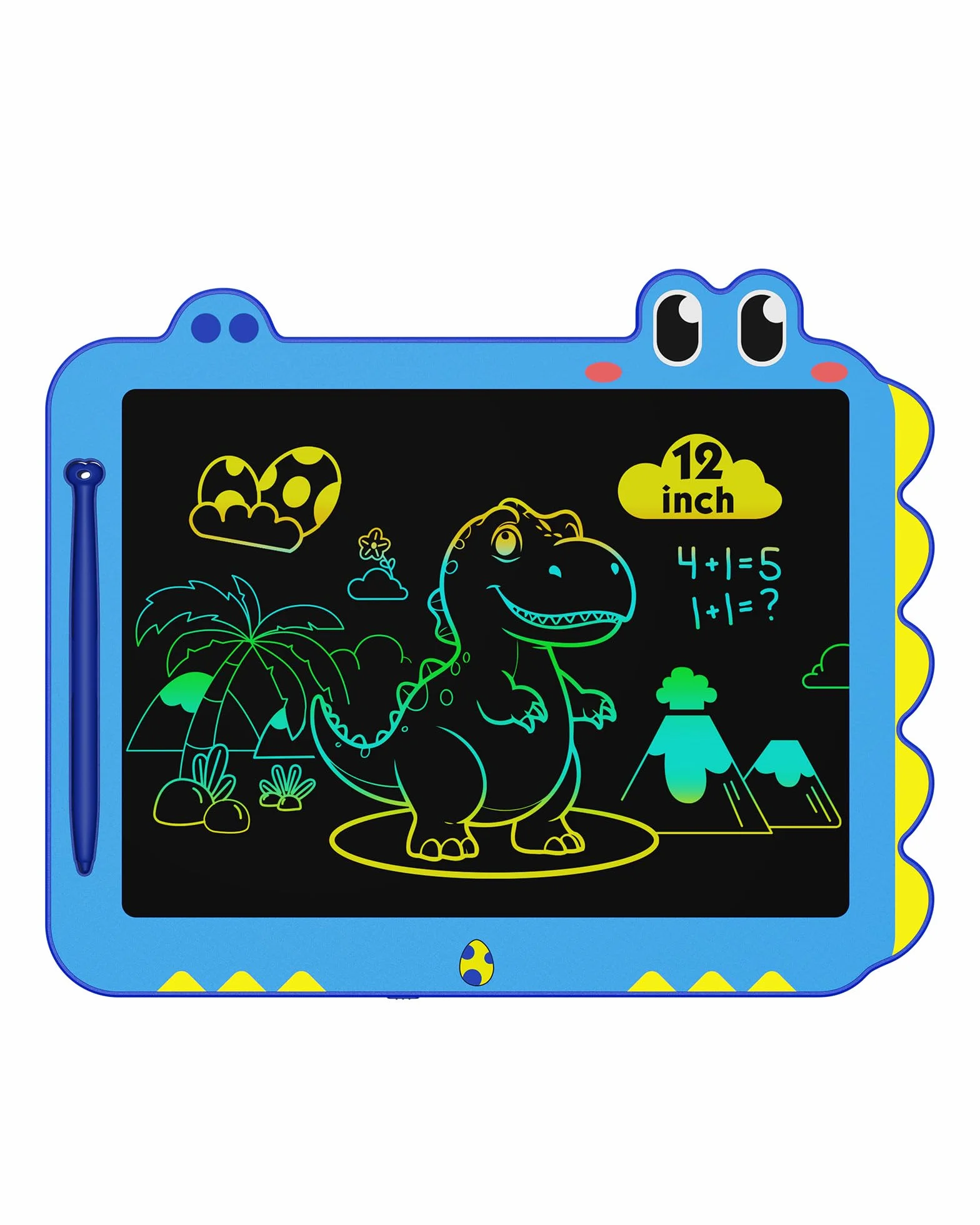 ORSEN Lavagna LCD 12 cali Schermo da Disegno Giocattolo Dinosauro Blu