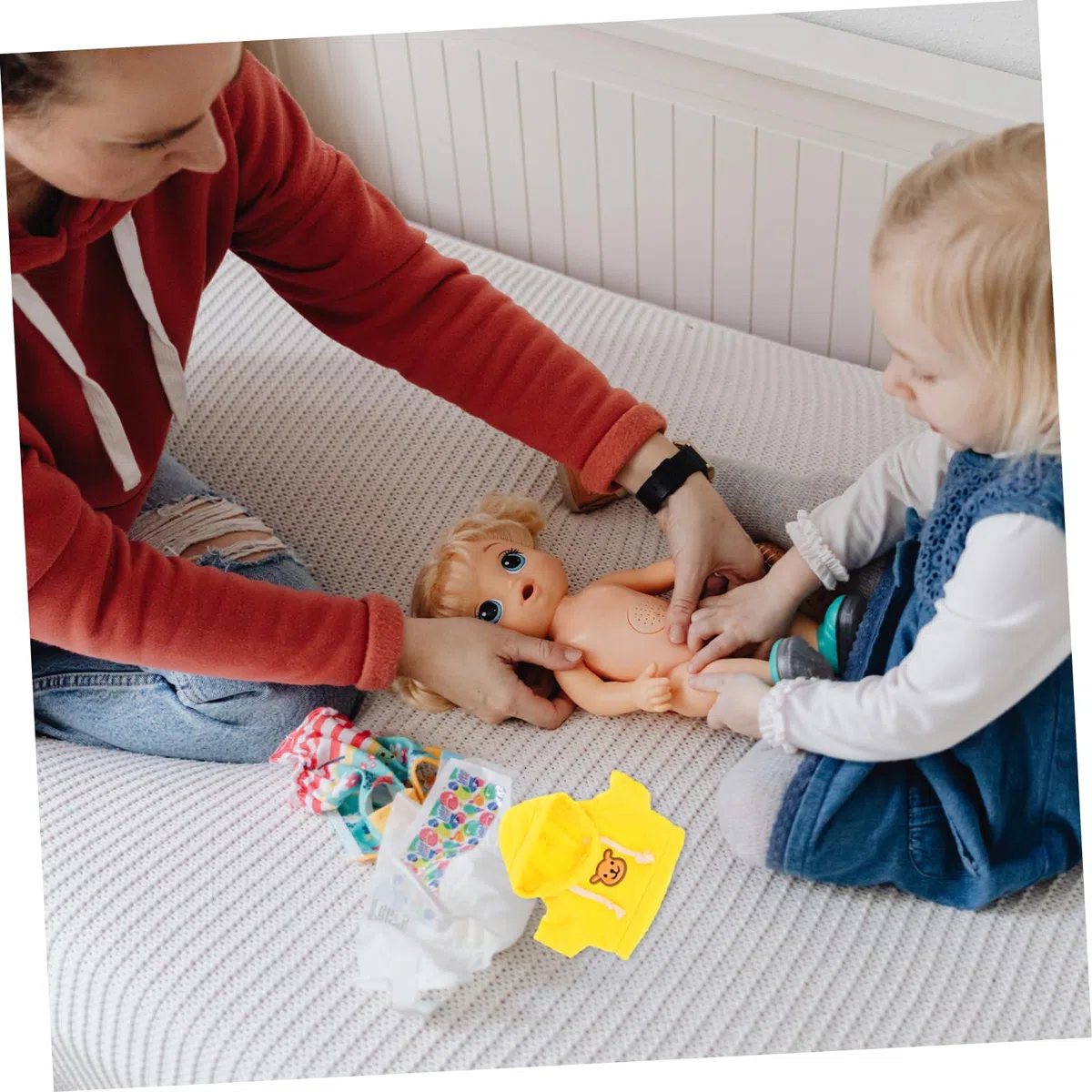 Vestiti Per Bambole e Orsacchiotti 30 Cm, Set 2 Pezzi Di Felpe Cappuccio Morbido, Abbigliamento Decorativo Riutilizzabile Per Bambole e Peluche, Adatto Per Giochi e Collezioni