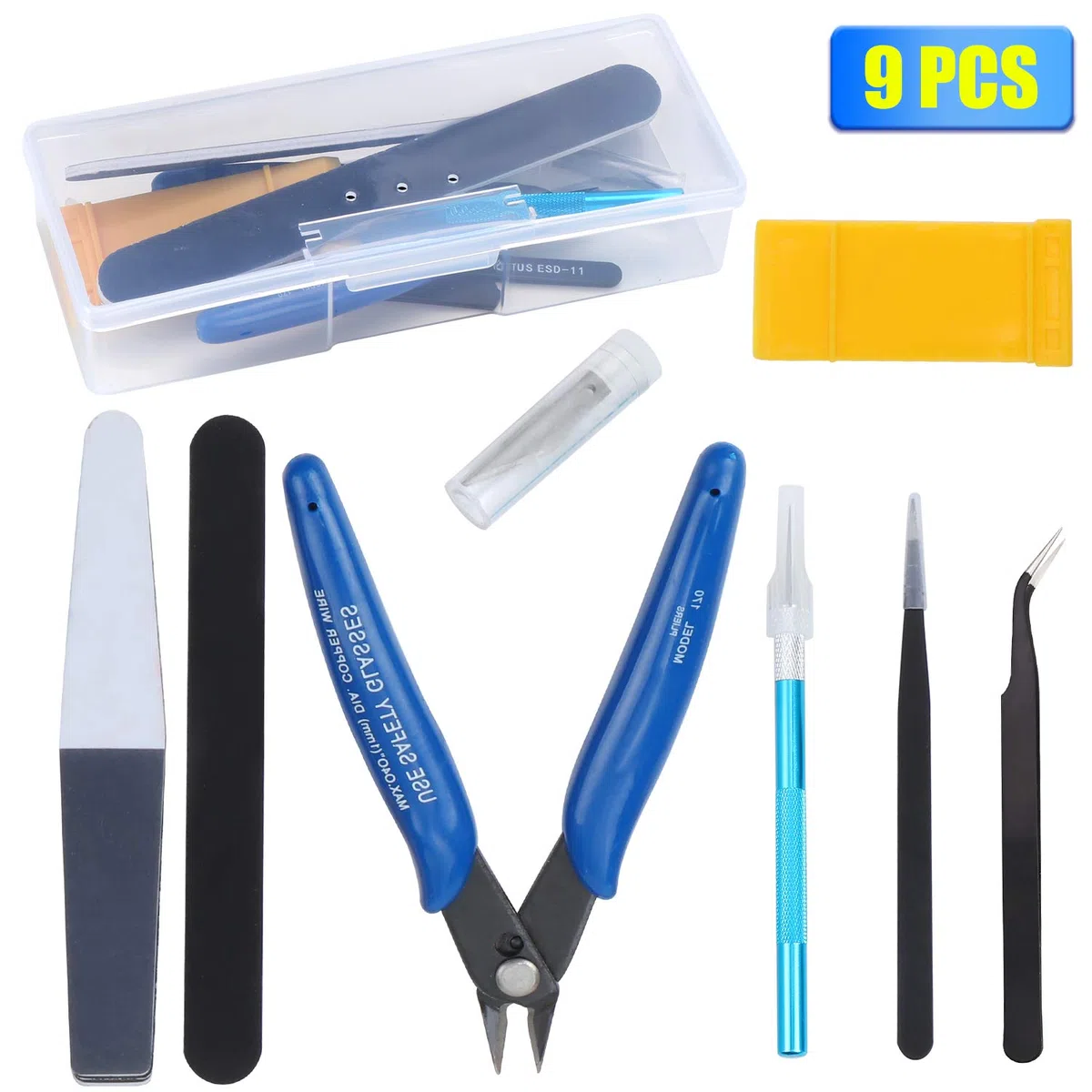 HSEAMALL 9PCS Gundam Model Tools Kit Hobby Building Craft Set per la riparazione e il fissaggio di modelli di base