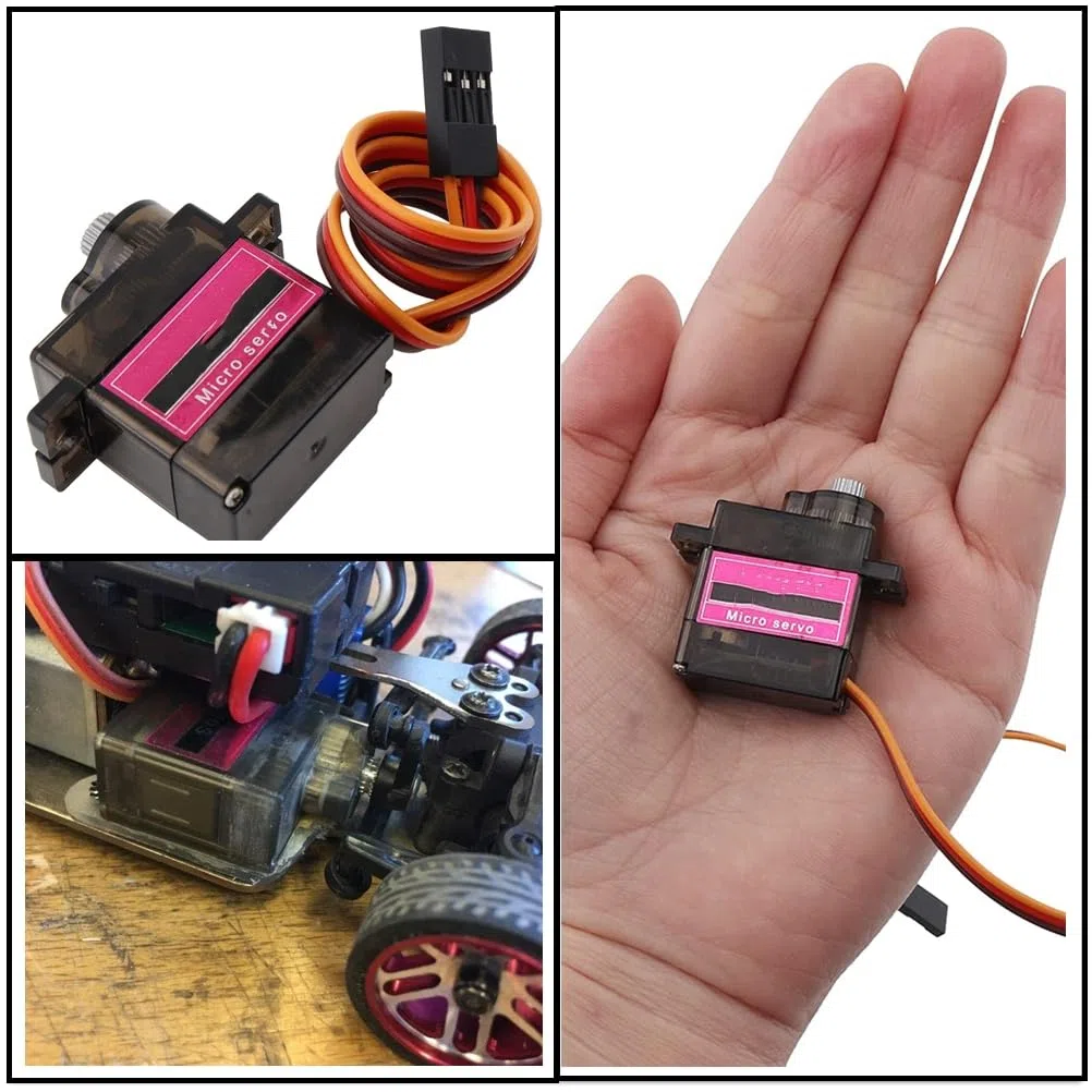 HUAZIZ 4 Pezzi Servo Micro Motor Gear Servo ad Alta velocità per RC Smart Robot Helicopter Car Plane Boat Compatibile con Arduino