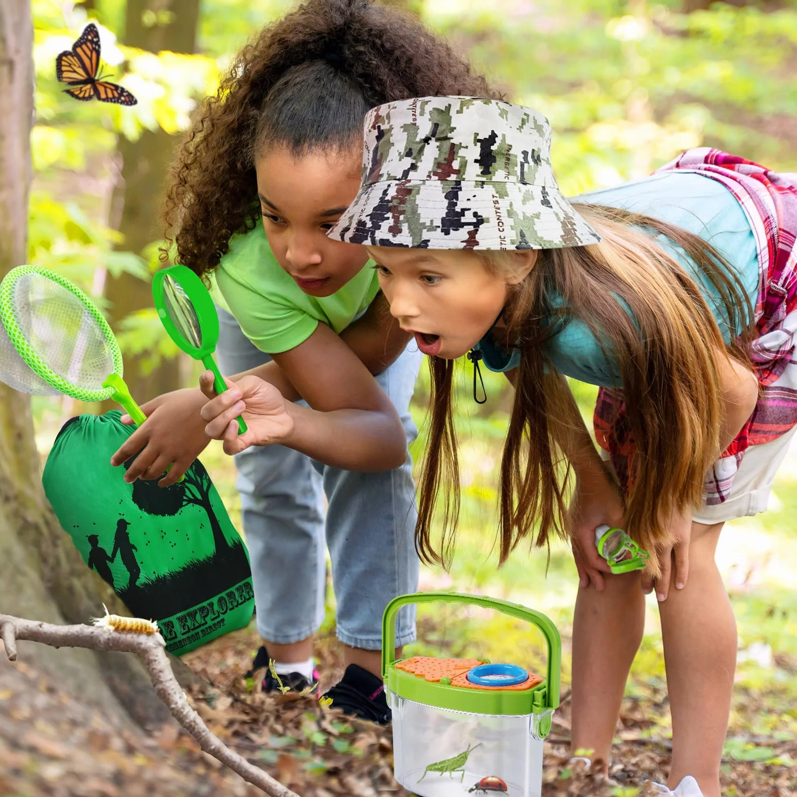 Set di Giocattoli da Esploratore Esterno, Set Explorer Outdoor Giocattoli, Set di Esplorazione per Bambini Binocolo, Regalo per età 3, 4, 5, 6, 7, 8+, Anni, Ragazzi, Ragazze, Bambini