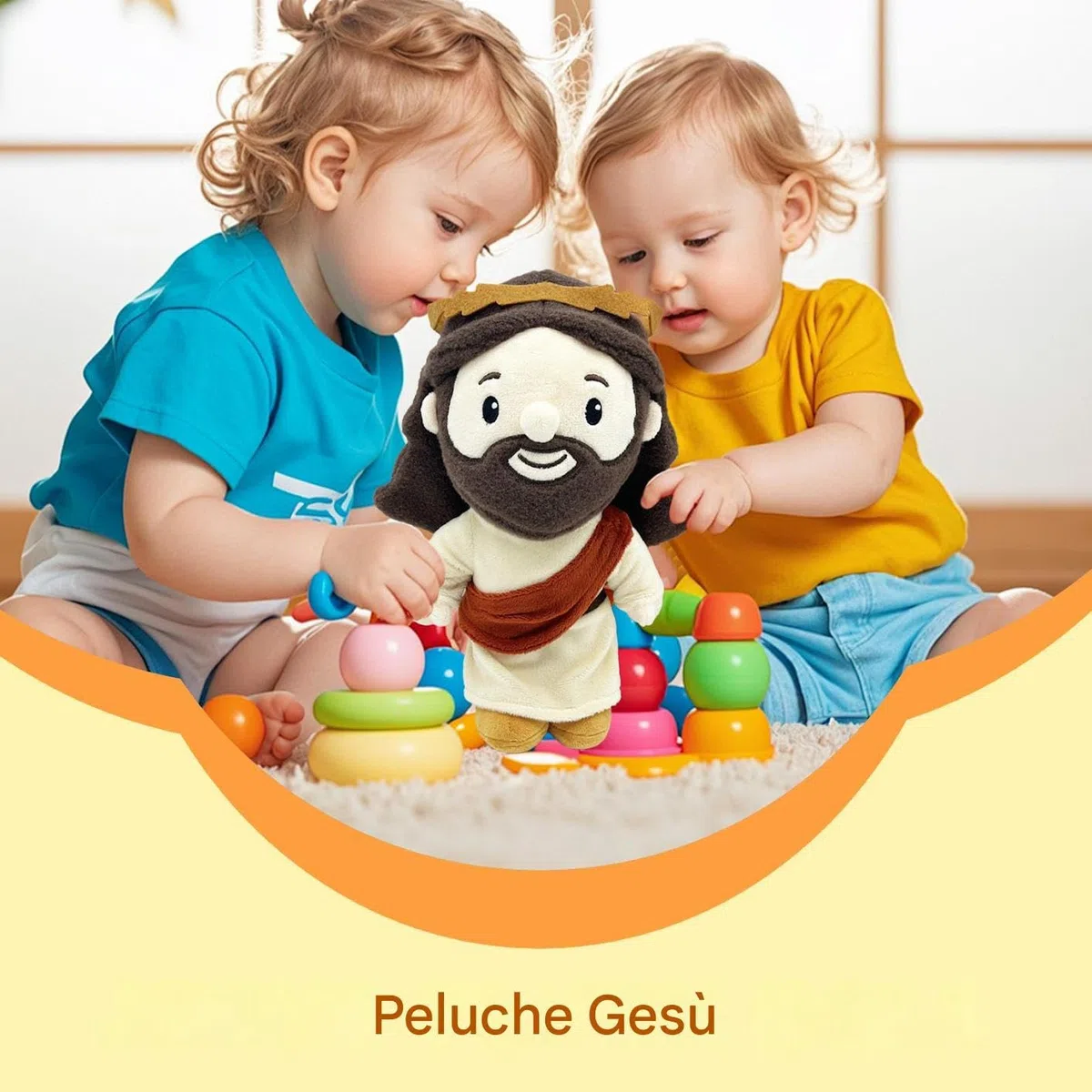 Generico Peluche Gesù in Peluche, Personaggio Morbido di Gesù, Compagno Soffice da Collezione Esposizione per Amici Famiglia Ragazze Ragazzi