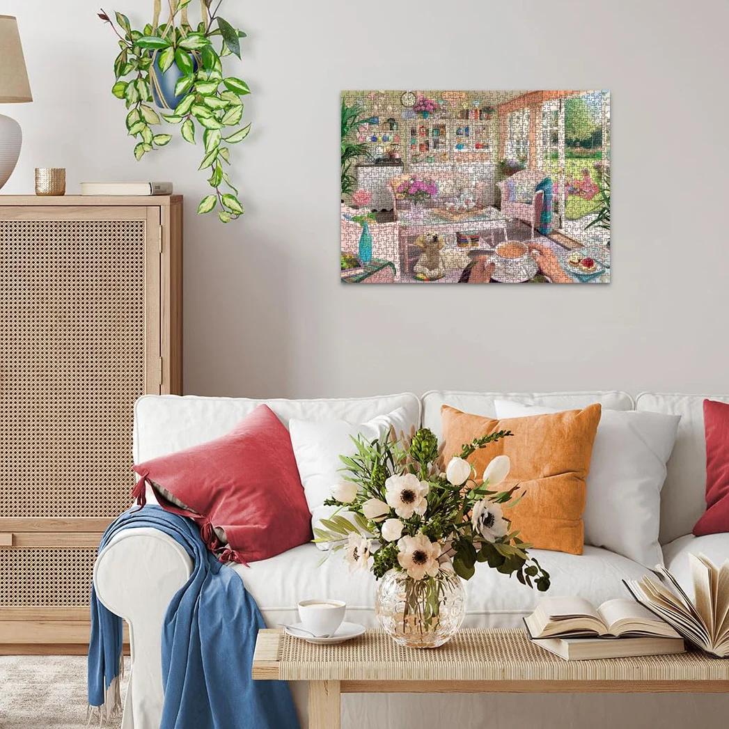 Ravensburger My Haven No.9 - Puzzle da 1000 pezzi The Tea House per adulti e bambini dai 12 anni