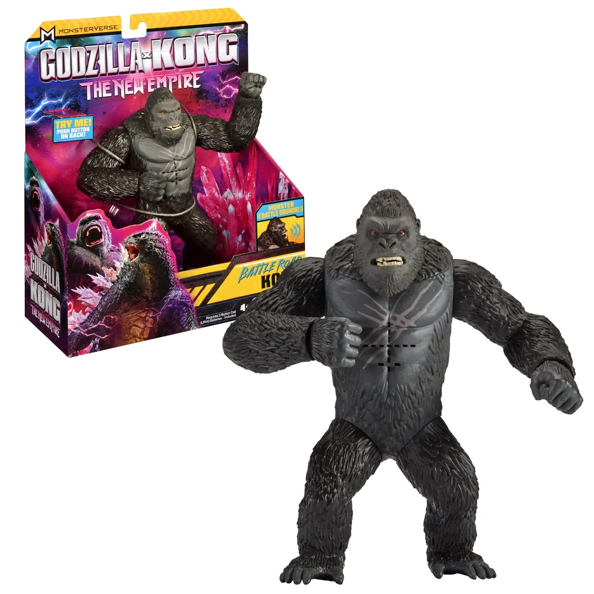 Giochi Preziosi Godzilla Per Kong Il Nuovo Impero - Kong Deluxe Da 18 Cm Articolato, Altamente Dettagliato, Con Espressioni Facciali E Funzioni Sonore, Per Bambini A Partire Dai 4 Anni