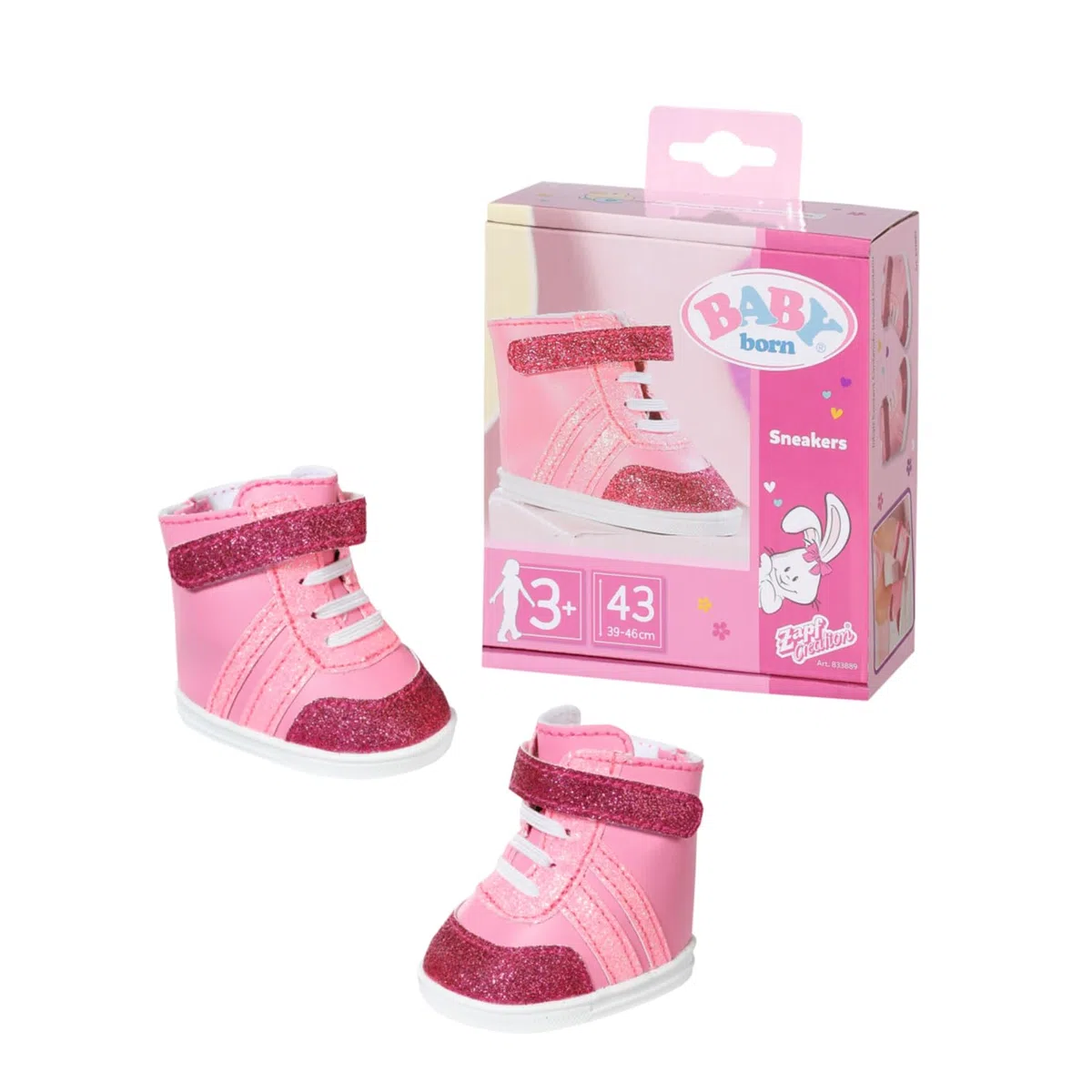 BABY born Scarpette Rosa - per Bambole Fino a 43 cm - Il Set Include Un Paio di Scarpe Rosa - età: 3+ Anni