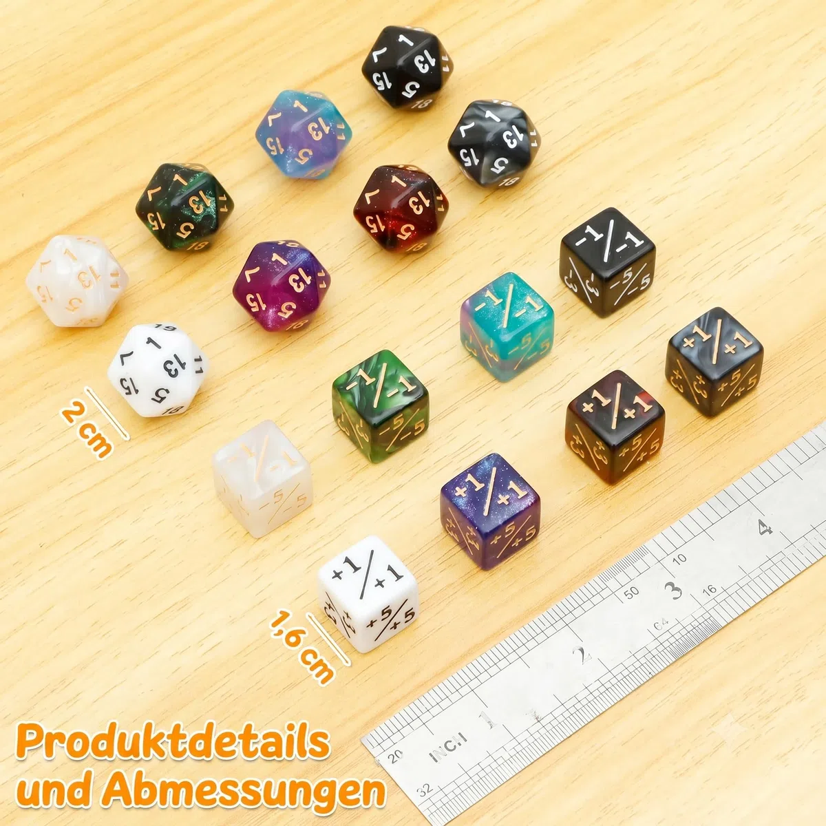 56 contatori per dadi compatibili con MTG CCG, accessori per gioco di carte con sacchetti, dadi Magic per feste da tavolo