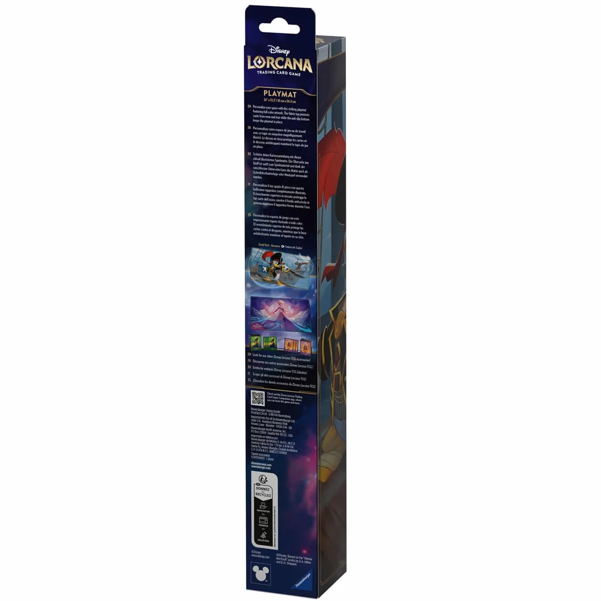 Ravensburger - Disney Lorcana TCG: Playmat Paperino, Proteggere le carte e i giochi durante il gioco, Neoprene di alta qualità