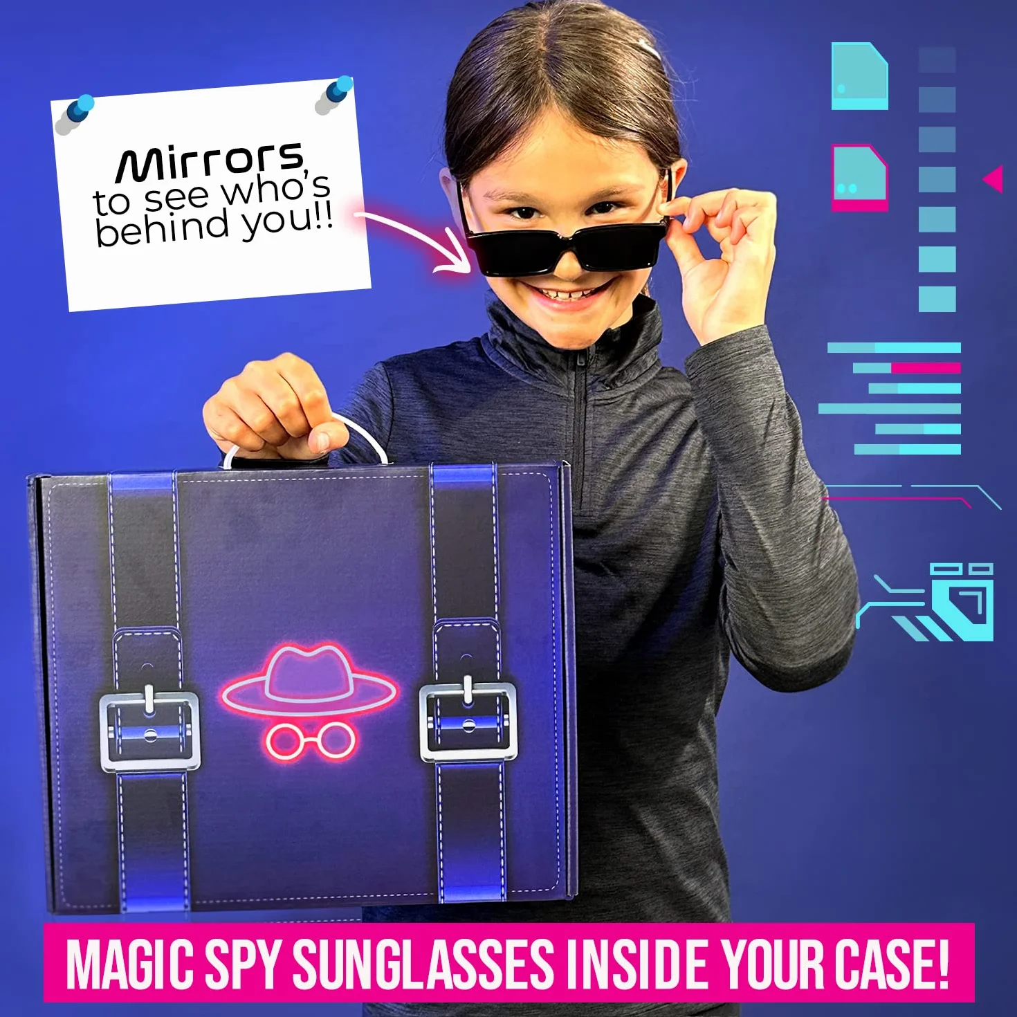 GirlZone Set Cancelleria Ultimate Secret Agent, Kit Spia e Detective per Bambina, Include Penna e Fogli di Carta da Spia, Idea Regalo per Bambine Divertente Writing Set