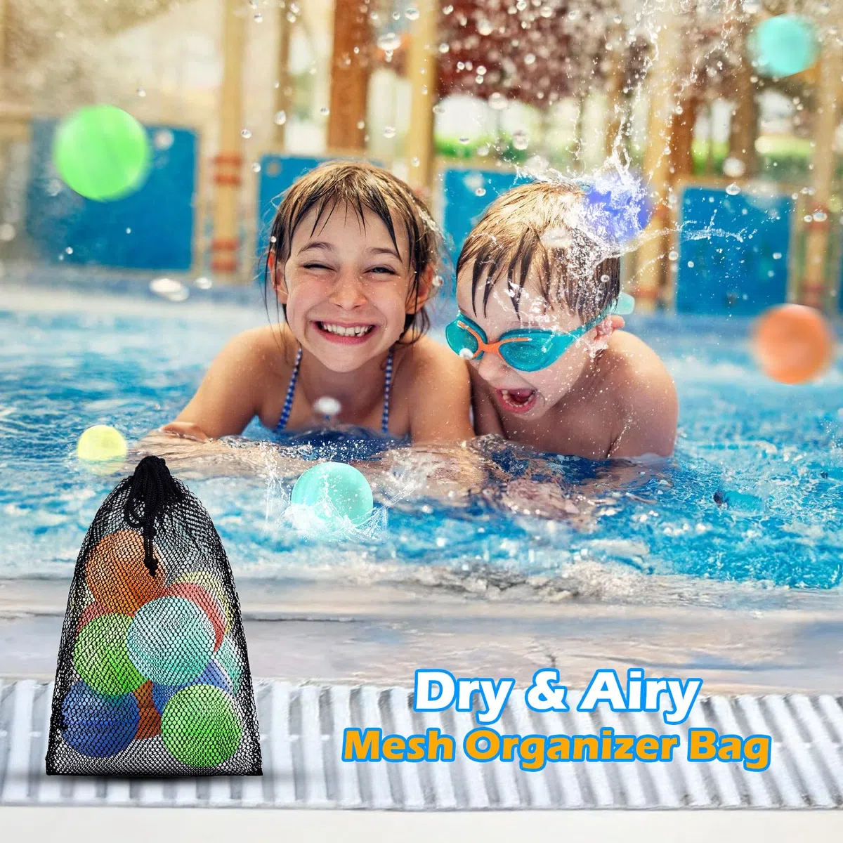 CloudValley Palloncini d'acqua riutilizzabili, bombe d'acqua a doppia apertura a riempimento rapido, palloncini d'acqua colorati per giochi d'acqua per bambini feste estive all'aperto, 12 pezzi