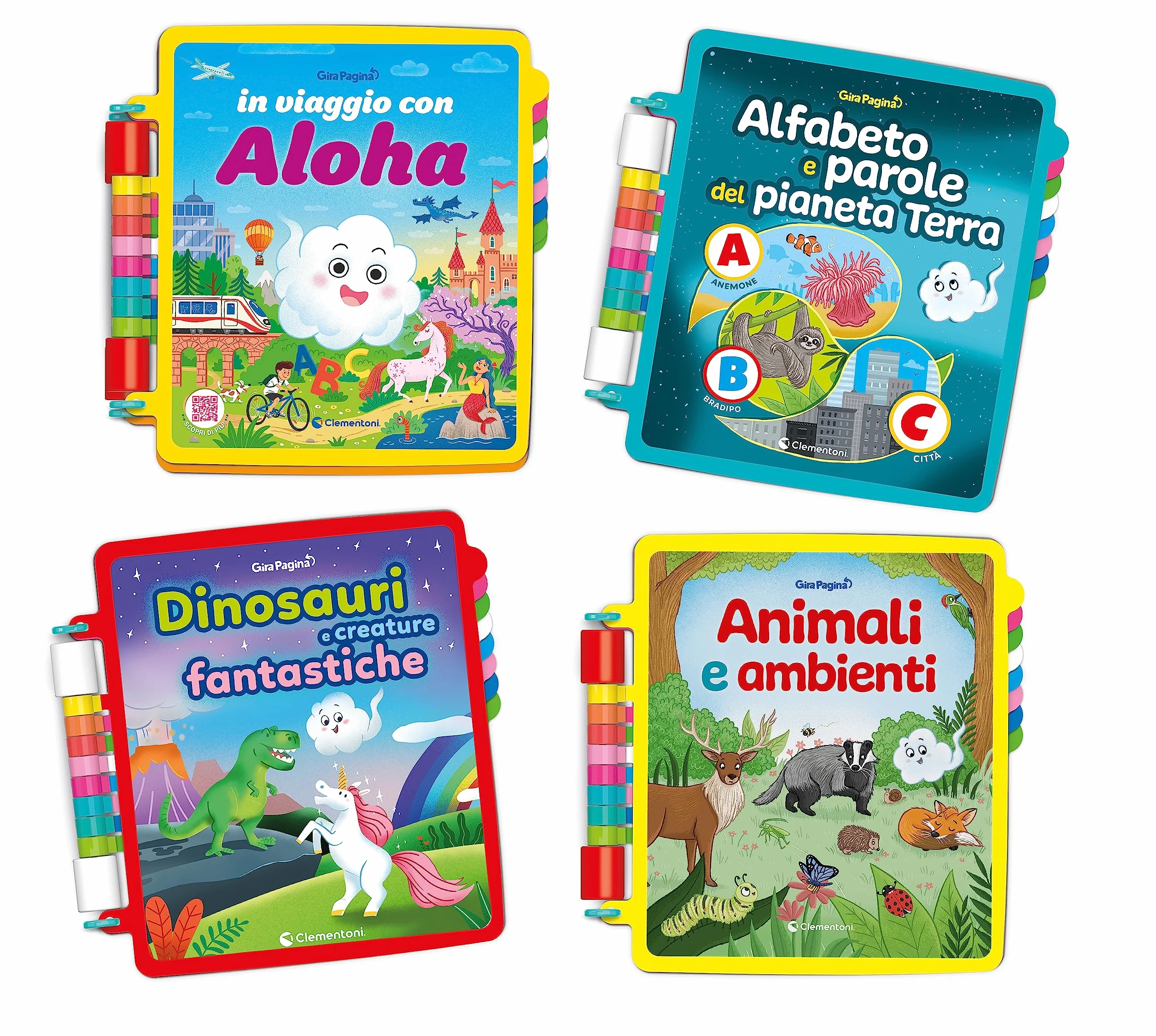 Clementoni - 16430 - Sapientino - Girapagina - Libro Elettronico Bambini, Gioco Educativo 3-6 Anni, Libro Interattivo, Elettronico Parlante, Apprendimento Acustico, Con Batterie