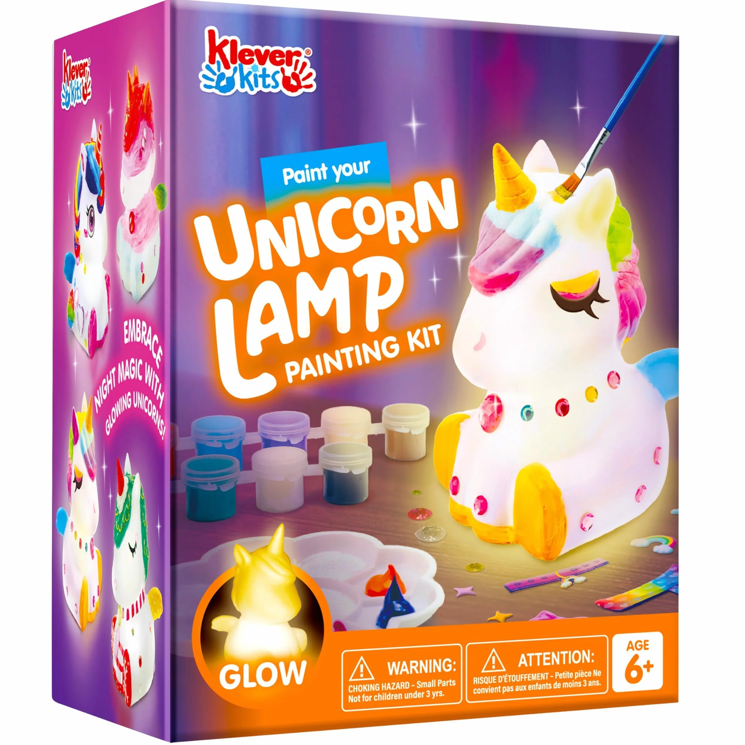 Klever Kits Kit per Creare Lampada Unicorni per Bambine dai 6+ anni, Set Creativo per Bambine dai 6 ai 12 anni, Regalo Creativo per Ragazze, Giocattolo Unicorni per Bambini, Set per Dipingere e Creare