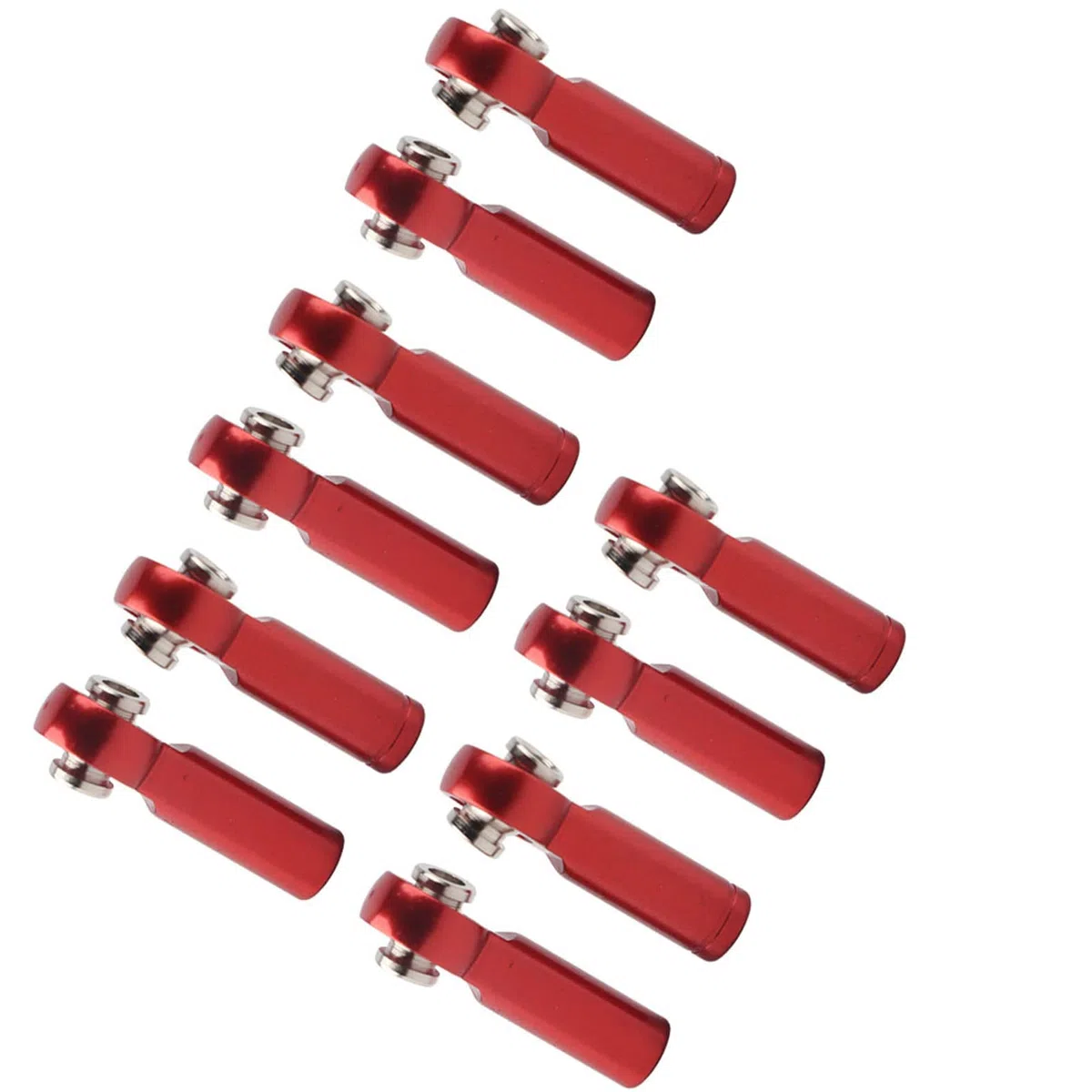 10 Pz Lega di Alluminio M4 Positivo Negativo Filo Tie Push Link Rod Giunto RC Auto Parti di Riparazione Accessori (Rosso)