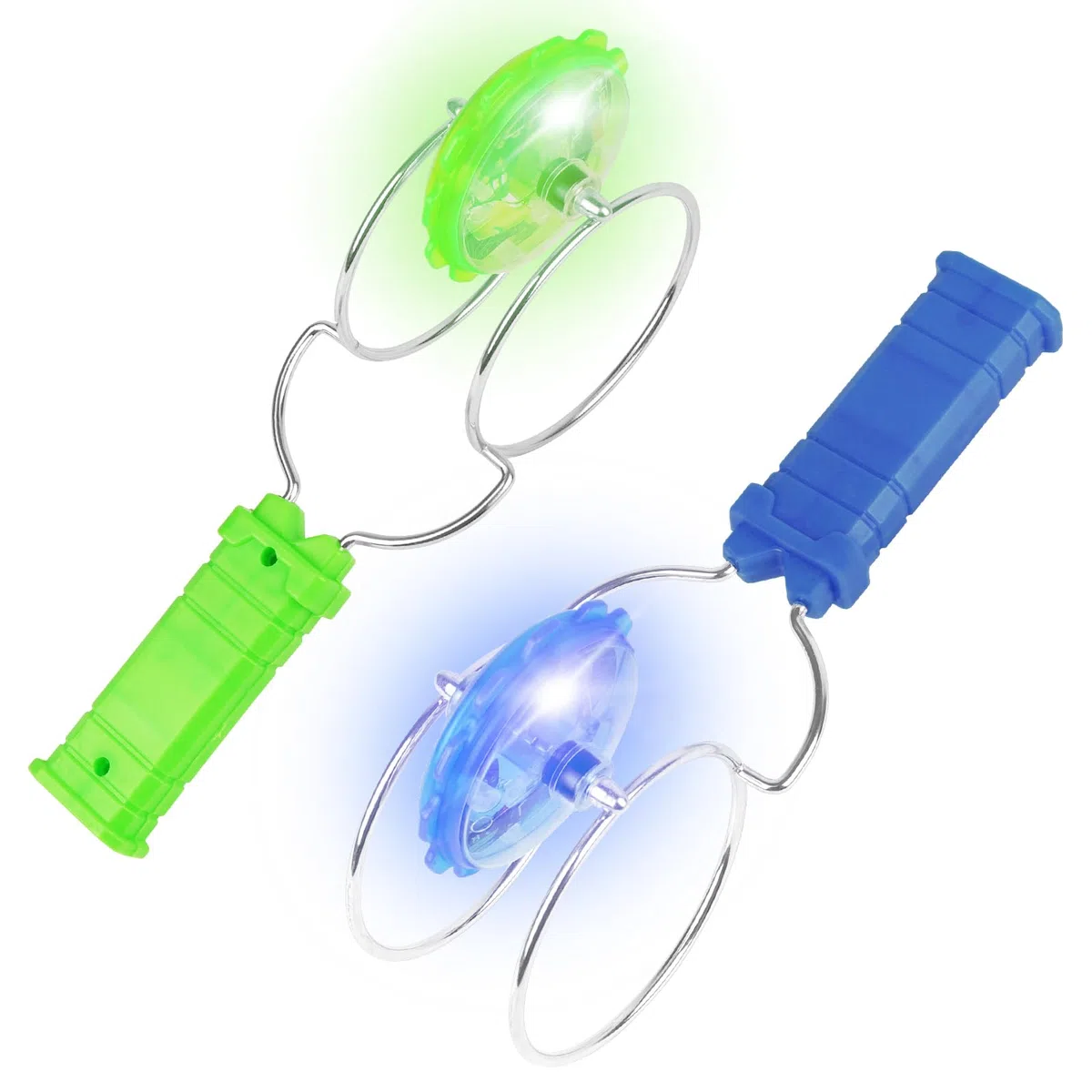 2 Pezzi Ruota Giroscopica Lampeggiante, Giocattolo Magnetico Luminoso per Bambini, Regali Magici di Twirler della Rotaia della Ruota del Giroscopio Portatile Lampeggiante per Ragazzi Ragazze