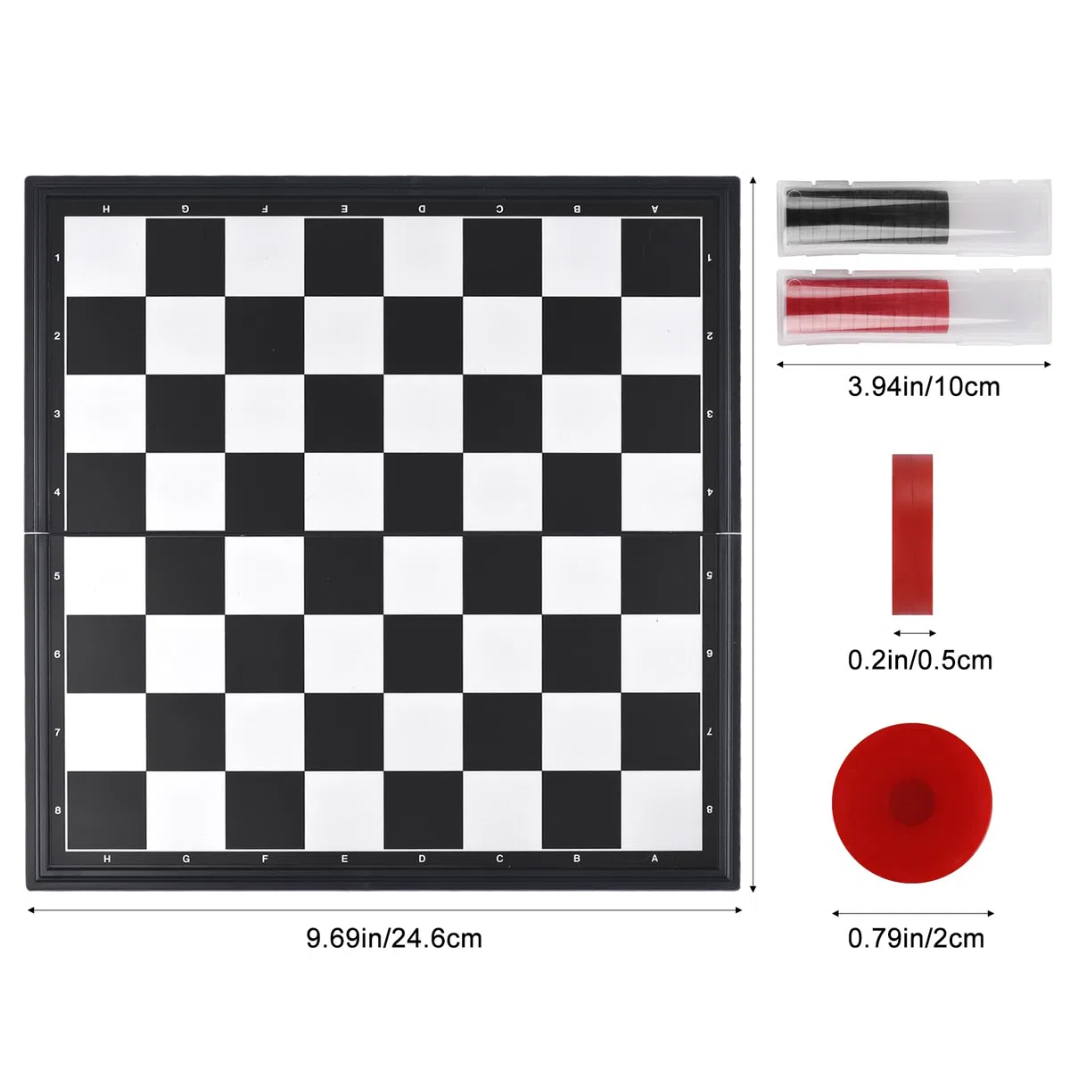 Dama Magnetica Gioco da Tavola, Set Scacchiera Magnetica Pieghevole Portatile, Adatto a Bambini e Adulti, Perfetto per Feste e Viaggi