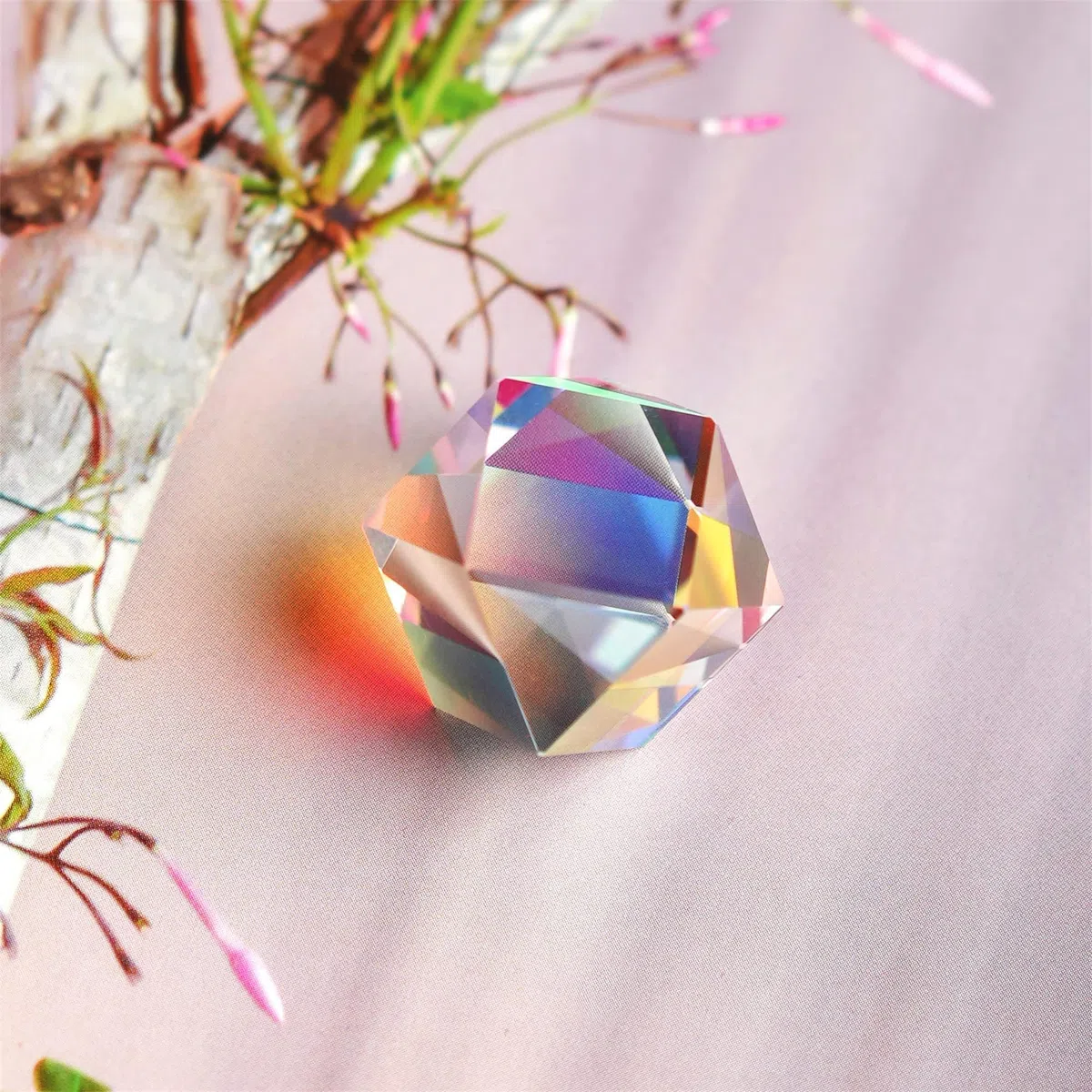 Colore Cristallo sfaccettato ottico Prisma Fascio Splitter Luce Rifrangente Fotografia Scienza Prismi di vetro per bambini