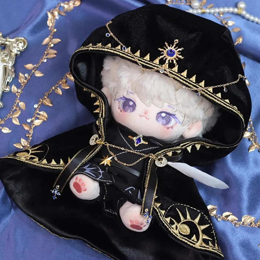 niannyyhouse Vestiti per bambola di peluche, 10 cm, 20 cm, mantello magico vestaglia cintura bambola Dressup (viola, 20 cm)
