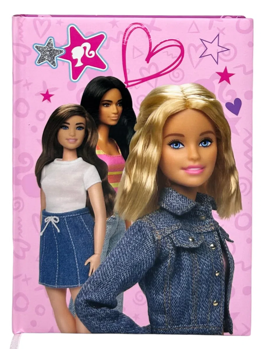 CARTOON Diario scuola Barbie agenda 10 mesi per bambini scuola primaria elementari medie (Rosa)