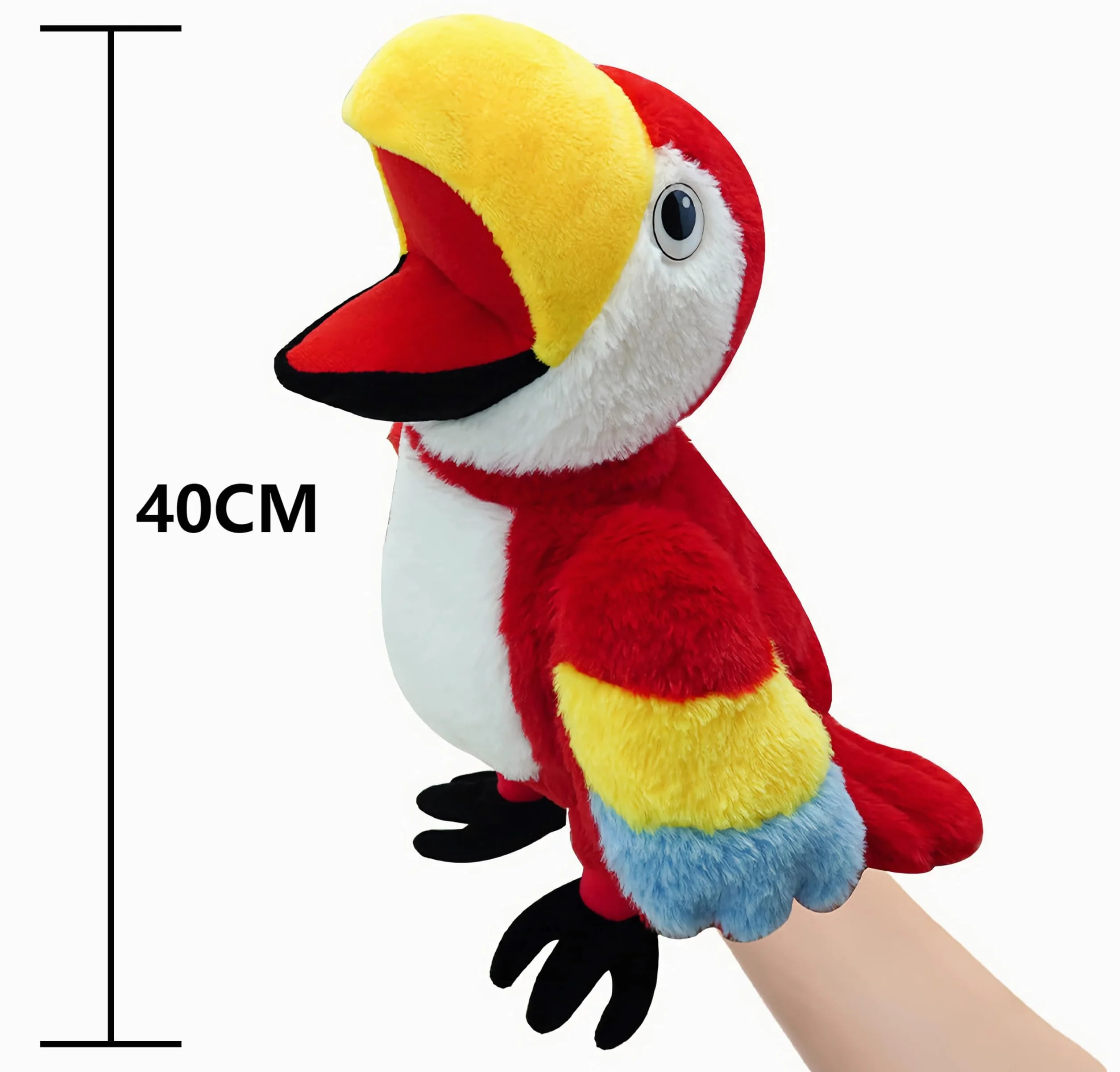 Marionette a mano per uccelli per bambini,include pappagalli, pavoni, ecc. Con bocche aperte mobili, perfette per raccontare storie, insegnare, scuola materna, regali di compleanno