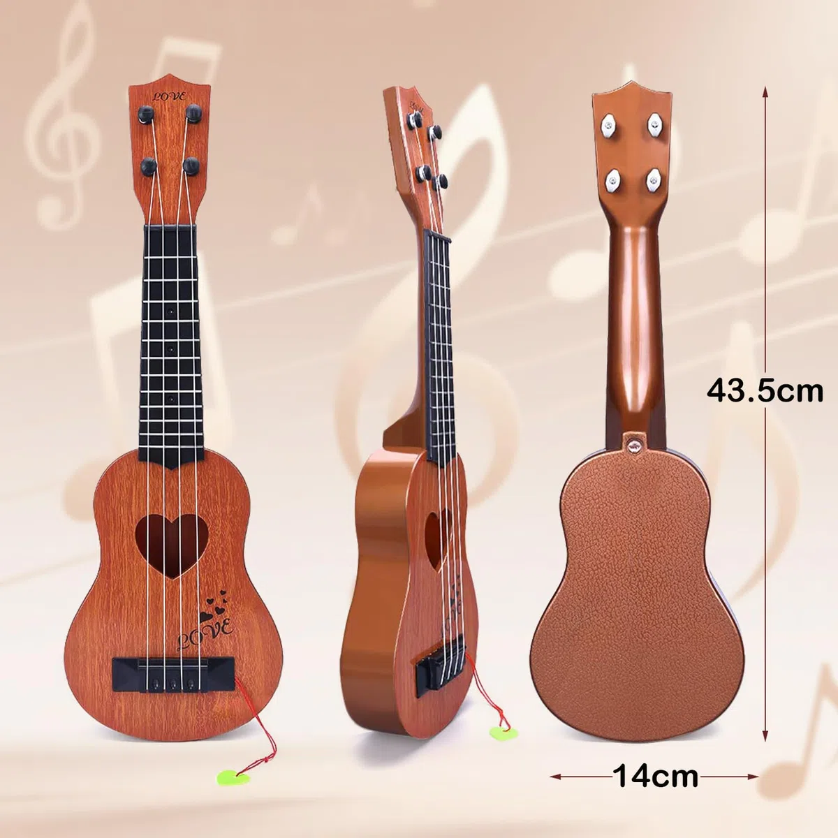 Chitarra ukulele bambini giocattoli dai 3 anni in su, strumenti musicali per bambini dai 3 4 5 anni in su, ragazza e ragazzo, regalo ragazza ragazzo 3 4 5 6 7 anni